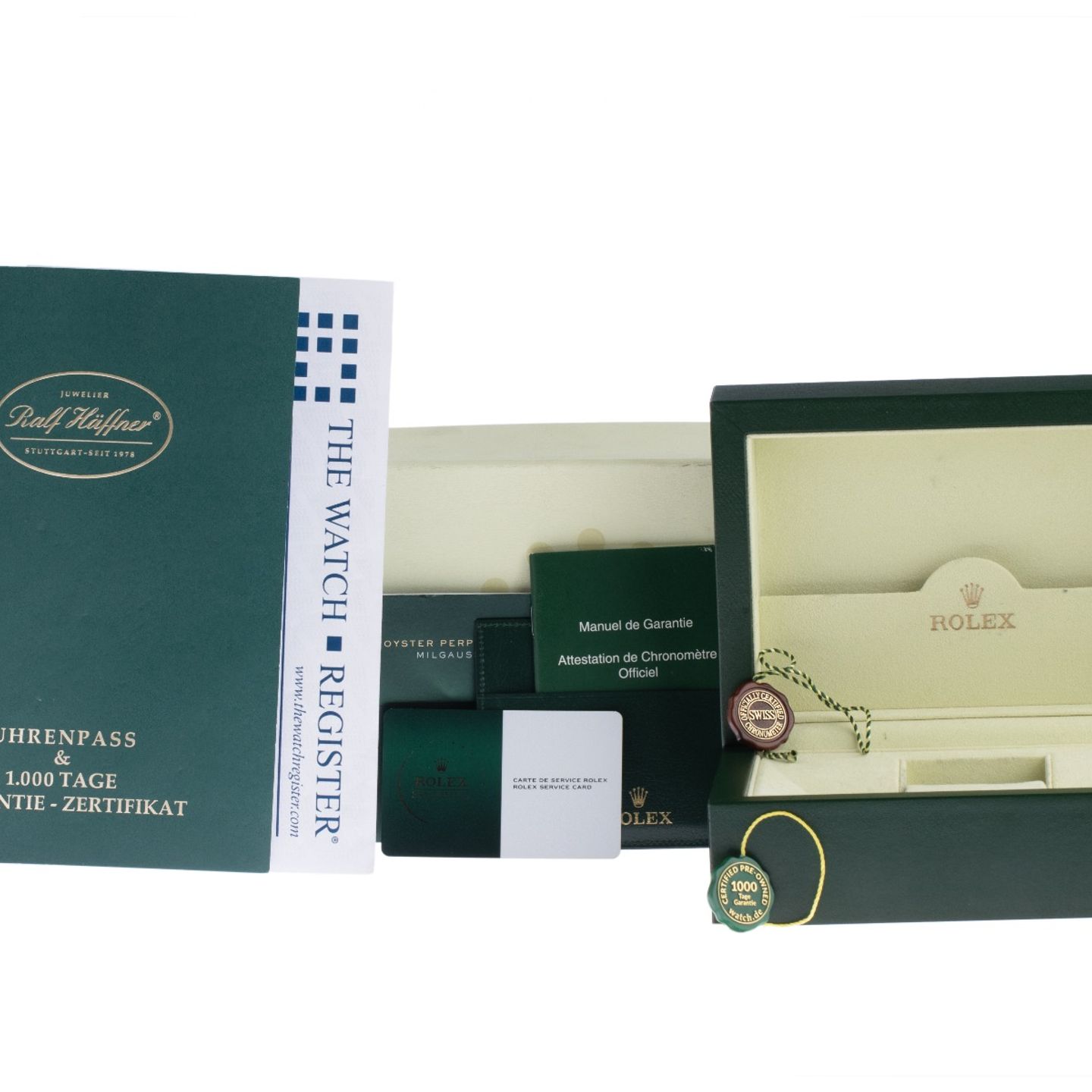 Rolex Milgauss 116400GV (2007) - Black dial 40 mm Steel case (2/8)