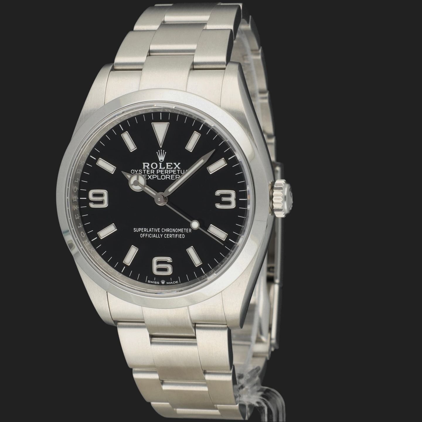 Rolex Explorer 124270 (2021) - Zwart wijzerplaat 36mm Staal (1/8)