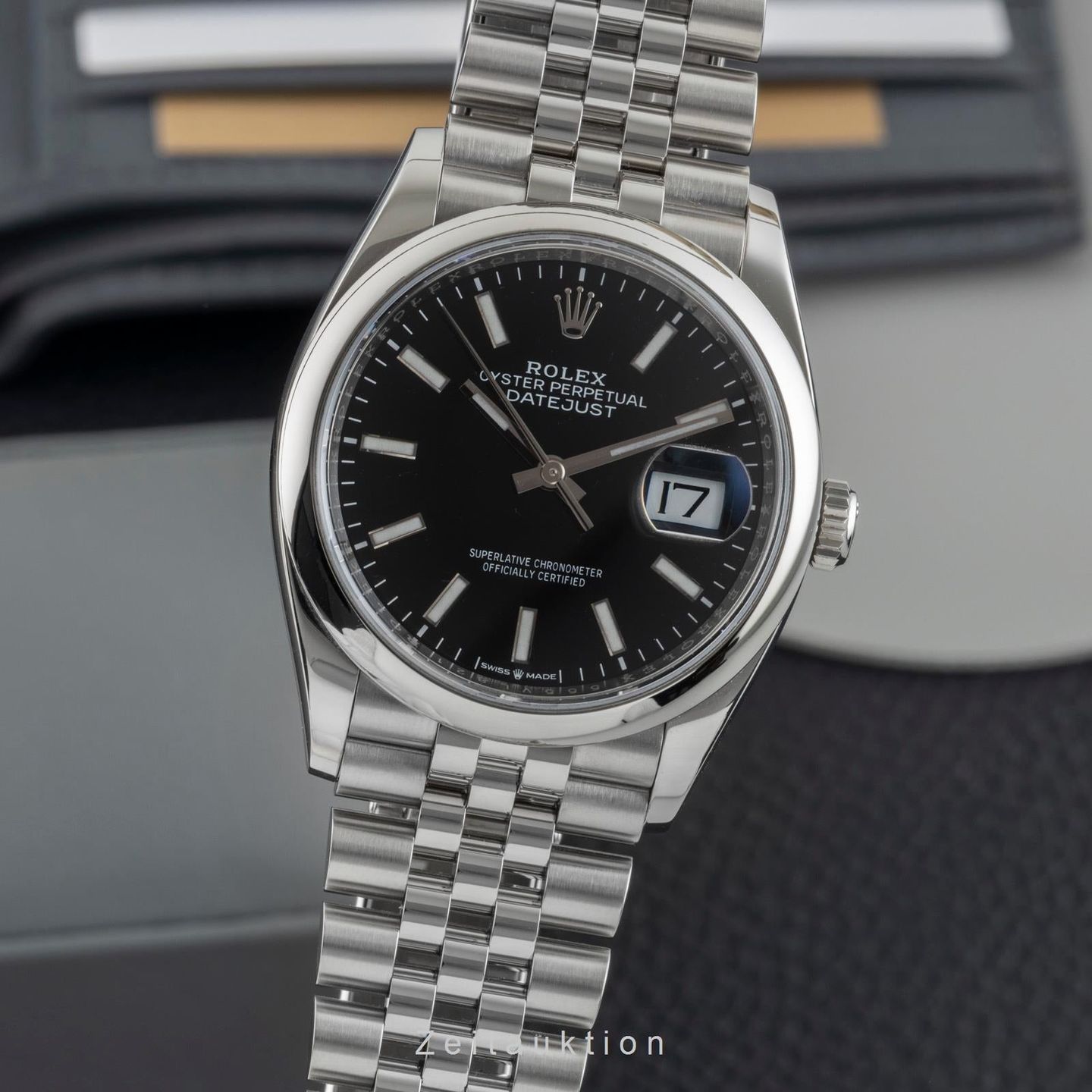 Rolex Datejust 36 126200 (Unknown (random serial)) - Black dial 36 mm Steel case (1/8)