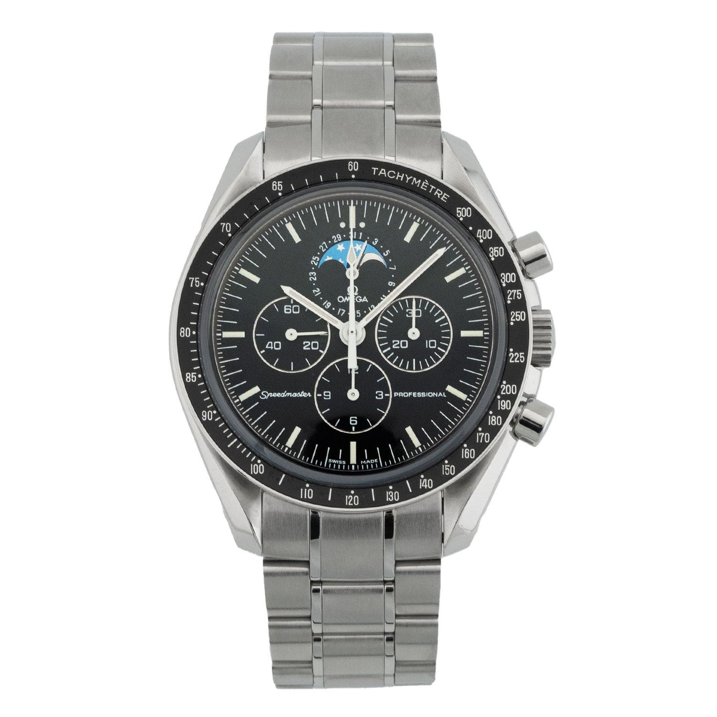 Omega Speedmaster Professional Moonwatch Moonphase 3576.50.00 (2005) - Zwart wijzerplaat 42mm Staal (1/6)