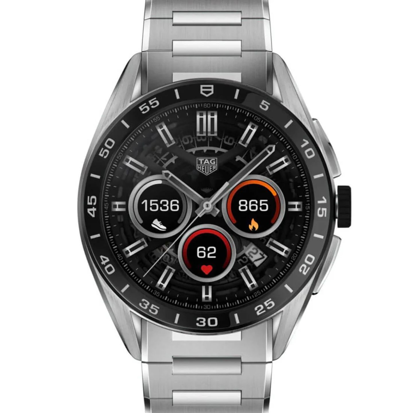 TAG Heuer Connected SBR8A10.BA0616 (2023) - Black dial 45 mm Steel case (2/3)