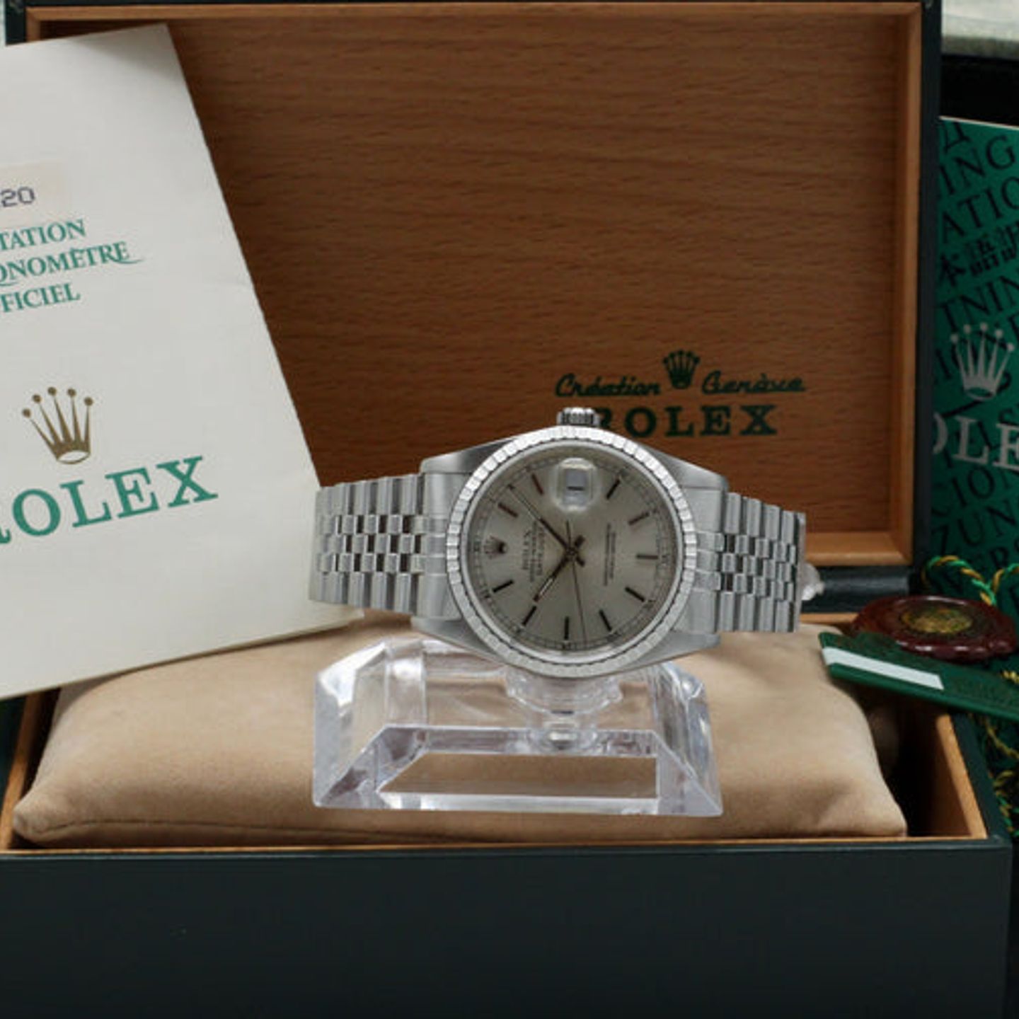 Rolex Datejust 36 16220 (1989) - Zilver wijzerplaat 36mm Staal (3/7)