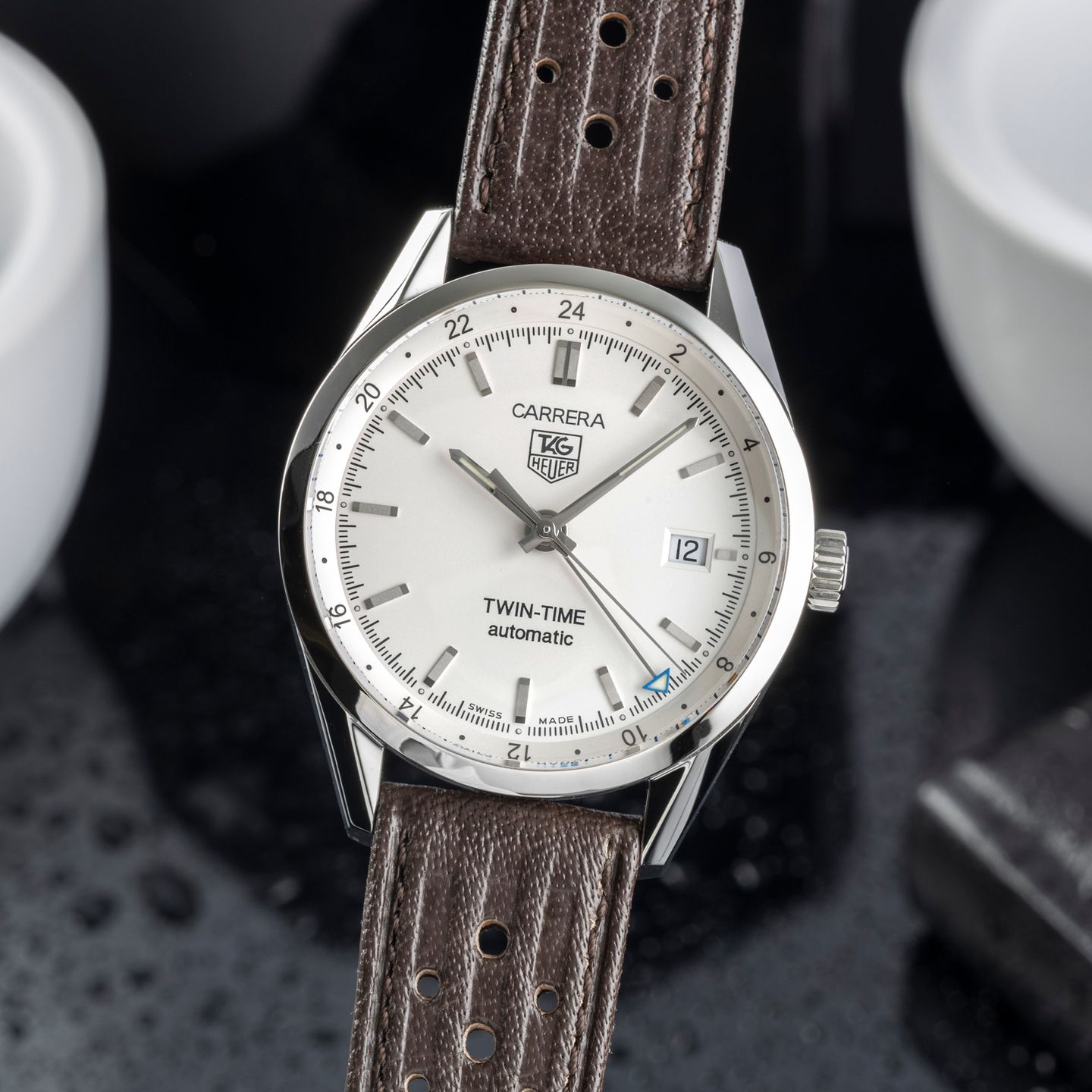 TAG Heuer Carrera Calibre 7 WV2116-0 (Onbekend (willekeurig serienummer)) - Wit wijzerplaat 39mm Staal (3/8)