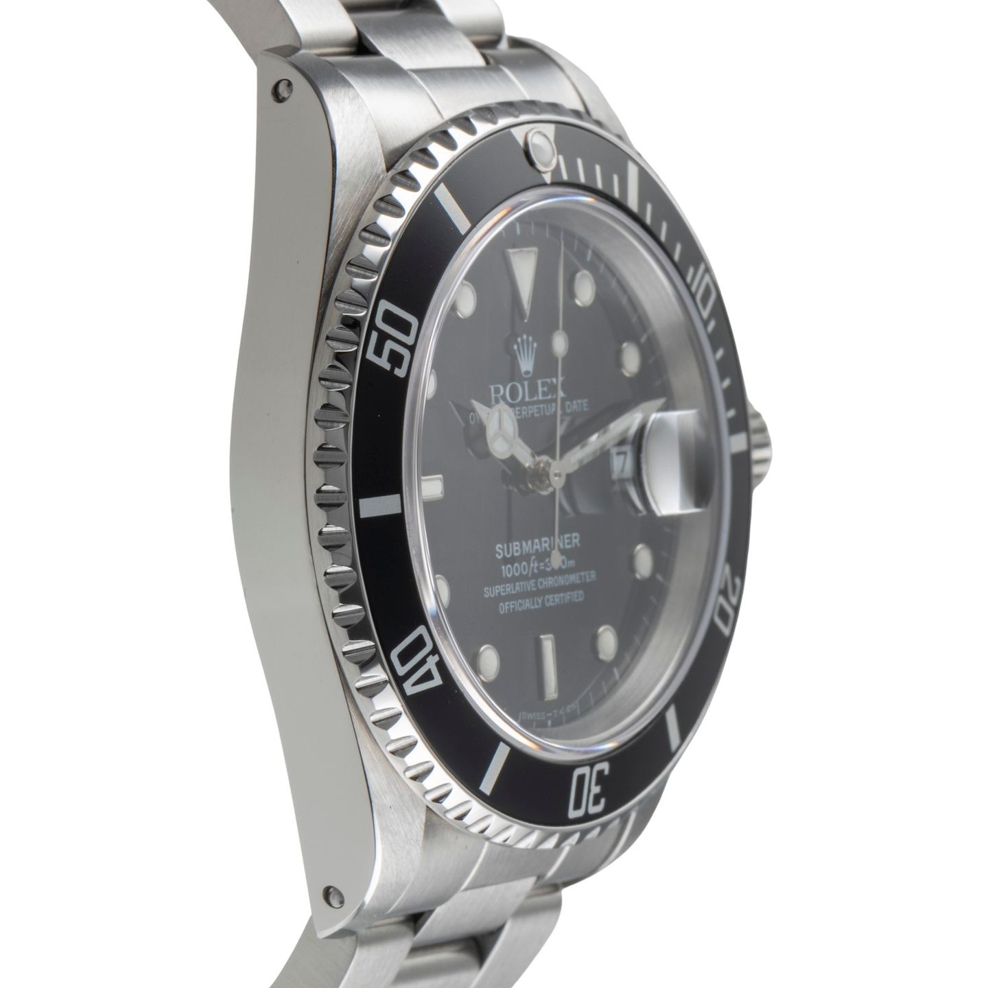 Rolex Submariner Date 16610 (1991) - Black dial 40 mm Steel case (7/8)