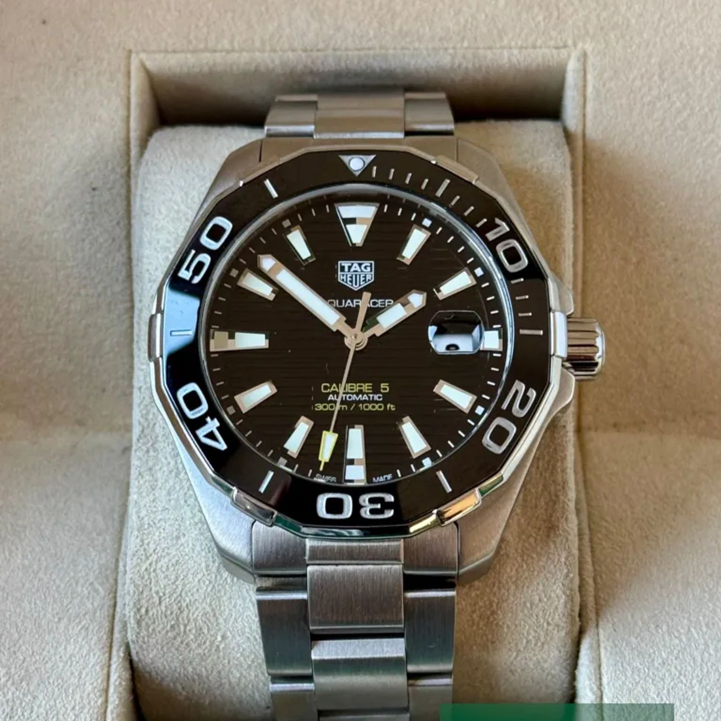 TAG Heuer Aquaracer 300M WAY201A (2019) - Black dial 43 mm Steel case (7/7)