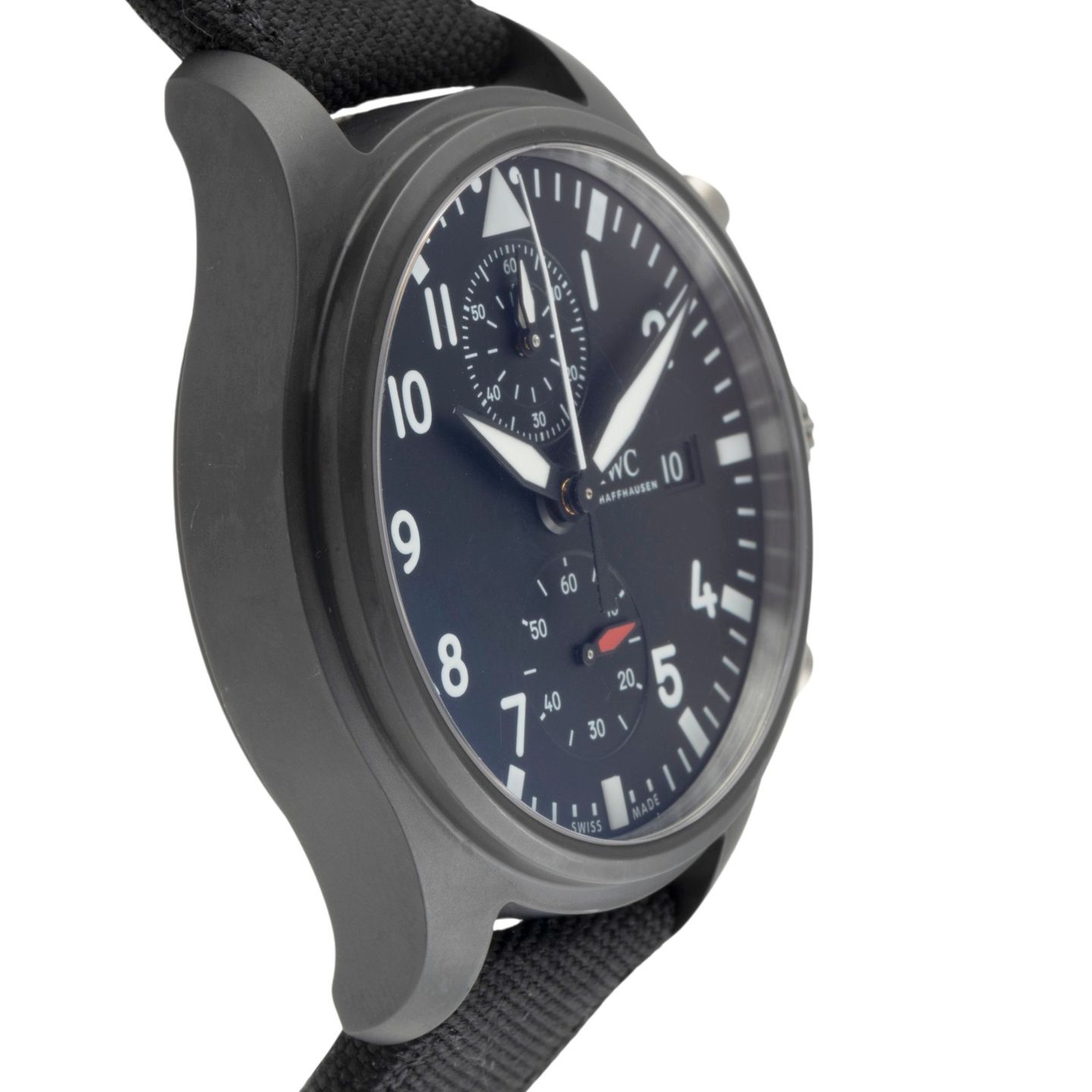 IWC Pilot Chronograph Top Gun IW389001 (Onbekend (willekeurig serienummer)) - Zwart wijzerplaat 44mm Keramiek (7/8)