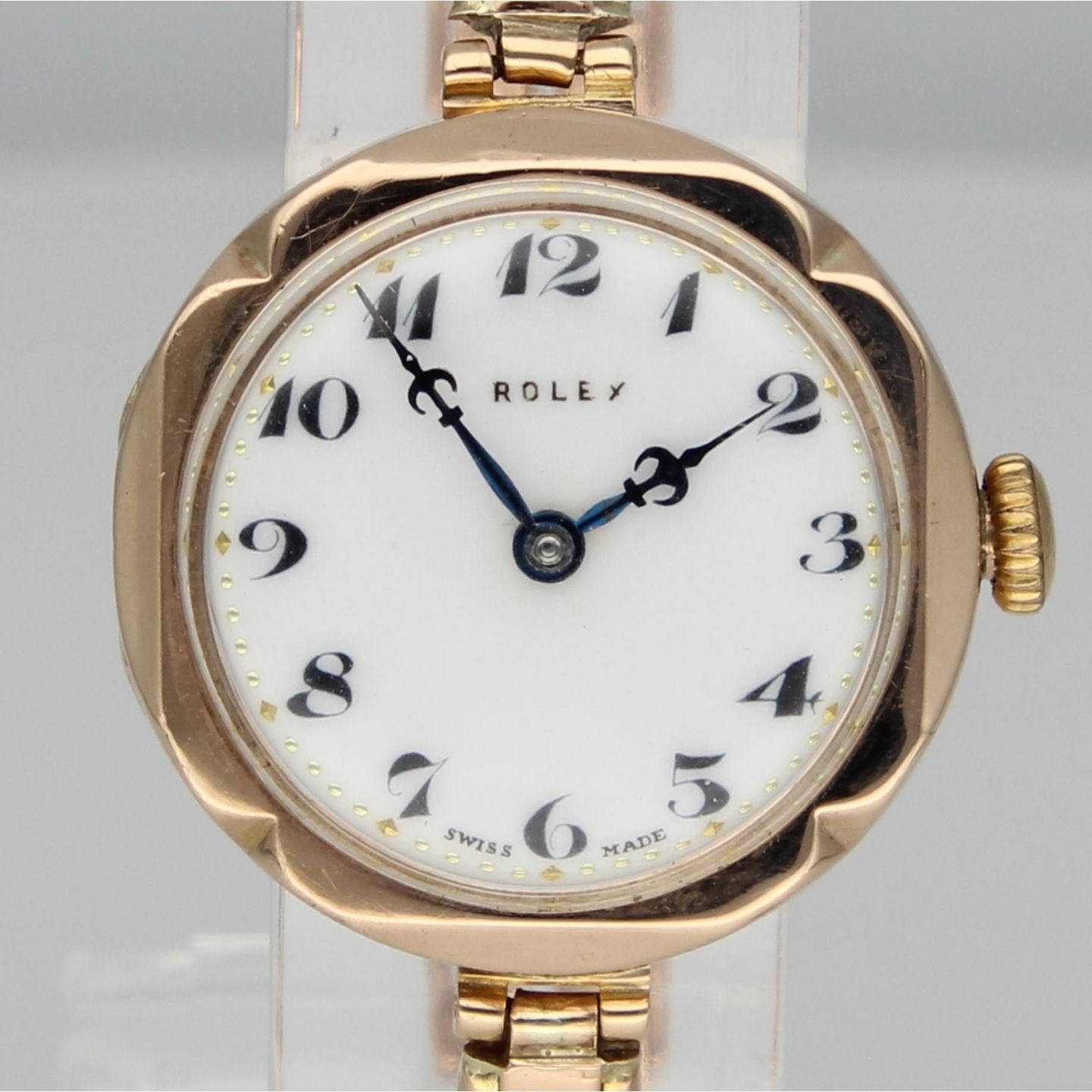 Rolex Vintage Rolex (1920) - White dial Unknown Red Gold case (1/8)