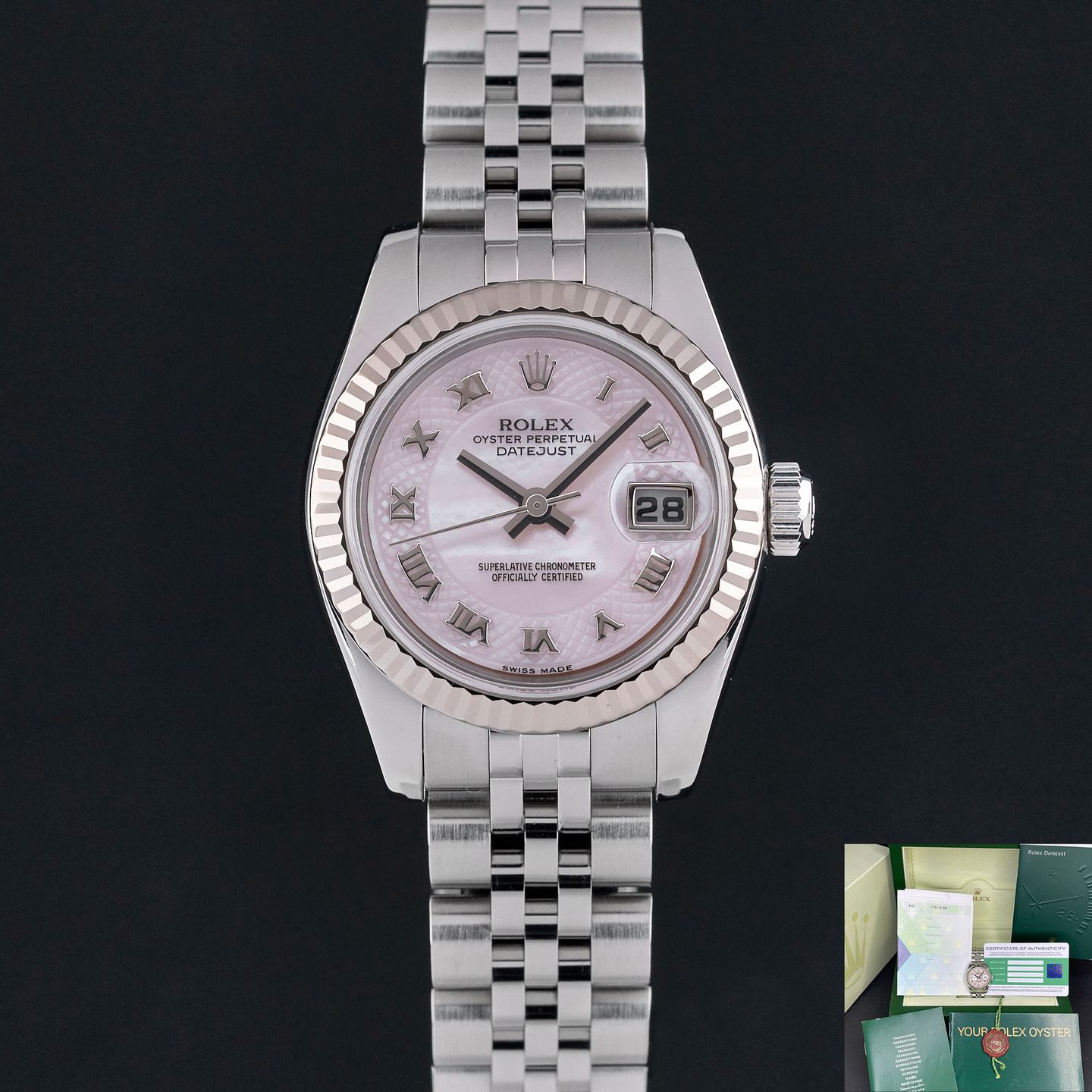Rolex Lady-Datejust 179174 (2006) - 26mm Staal (1/8)