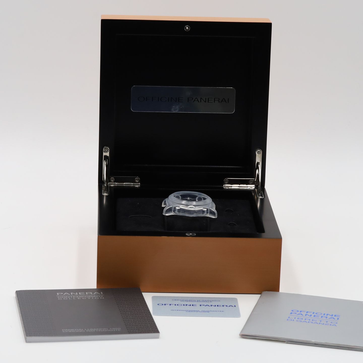 Panerai Luminor 1950 3 Days Chrono Flyback PAM00213 (Unknown (random serial)) - Black dial 44 mm Steel case (8/8)