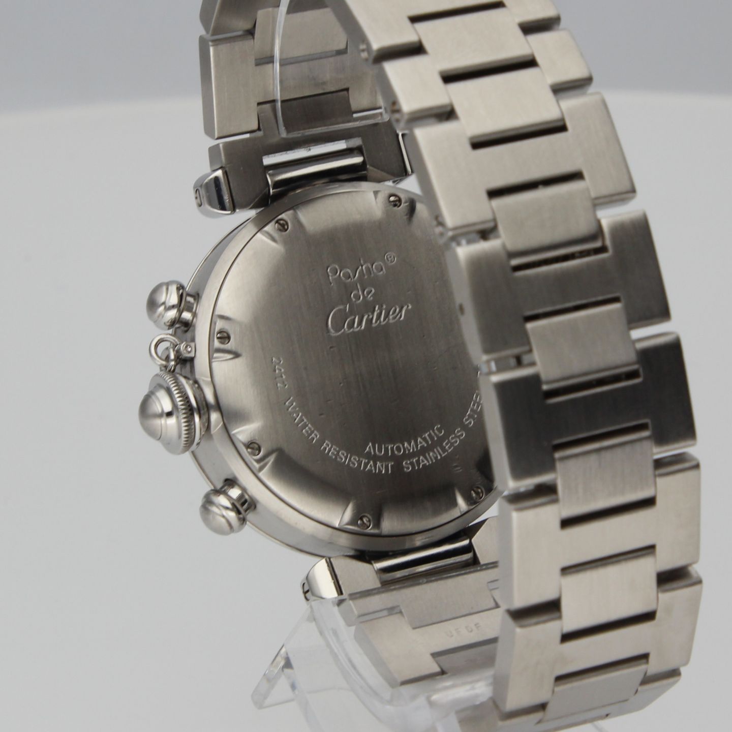 Cartier Pasha C 2412 (Unknown (random serial)) - White dial 36 mm Steel case (8/8)