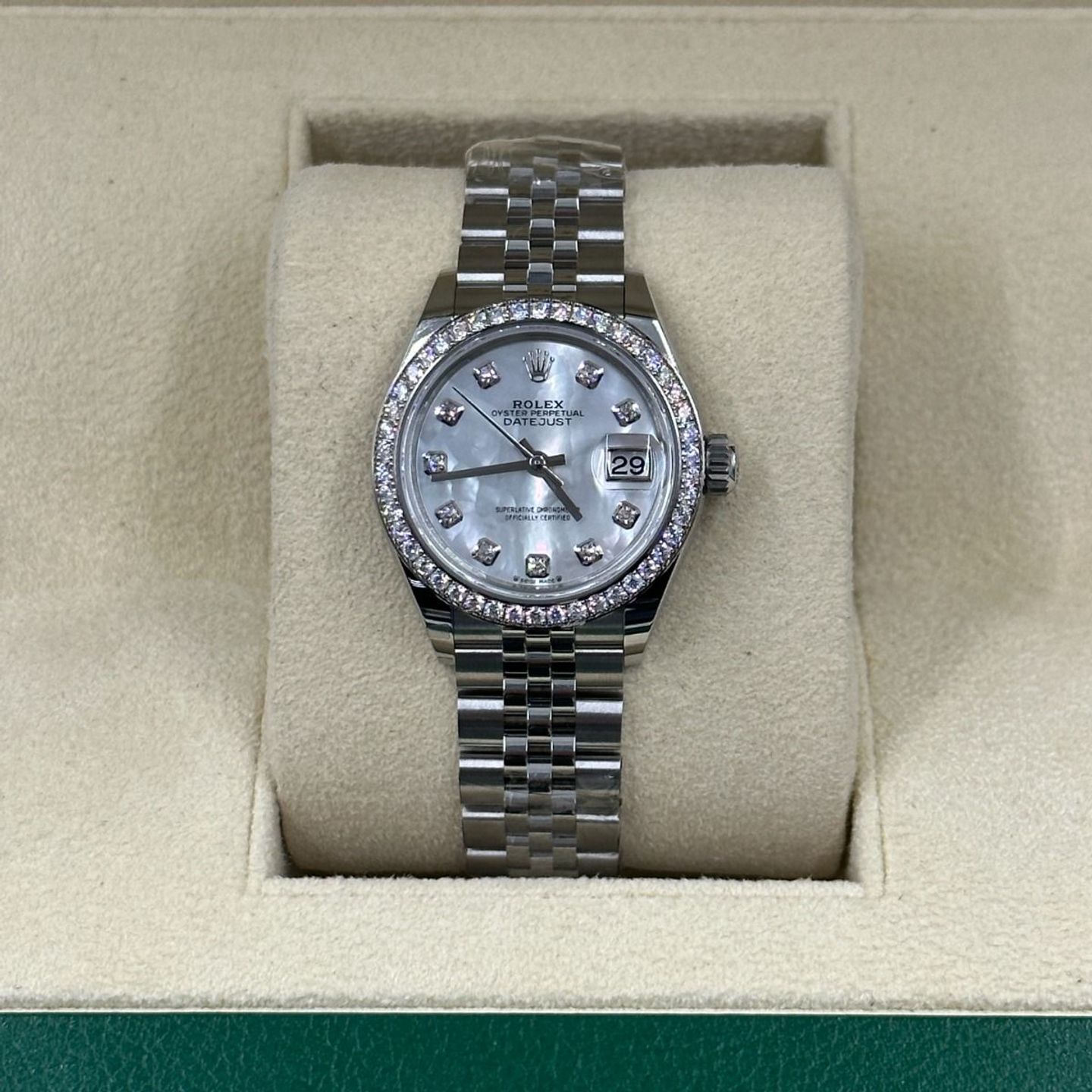 Rolex Lady-Datejust 279384RBR (2024) - Pearl dial 28 mm Steel case (5/8)