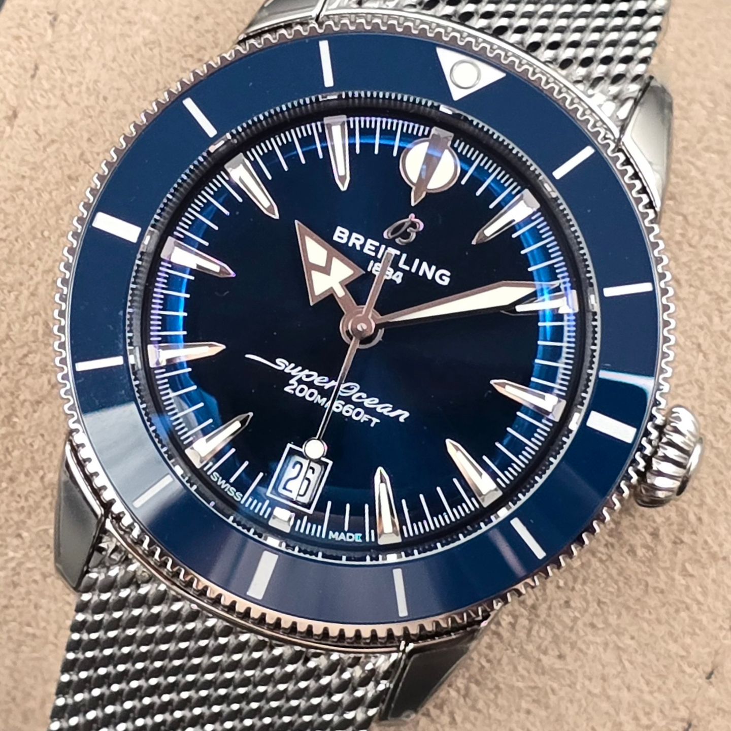 Breitling Superocean Heritage 42 AB3111161C1A1 (2026) - Blauw wijzerplaat 42mm Staal (1/8)