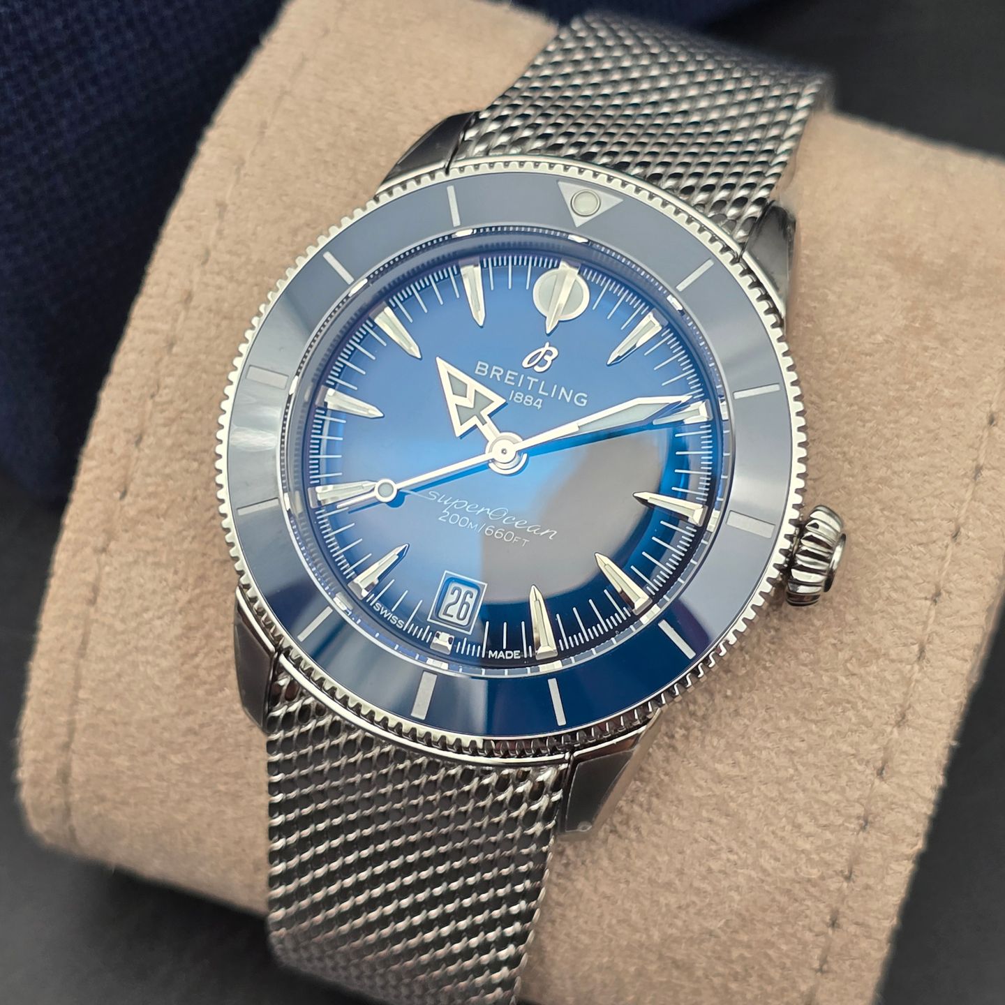 Breitling Superocean Heritage 42 AB3111161C1A1 (2026) - Blauw wijzerplaat 42mm Staal (2/8)