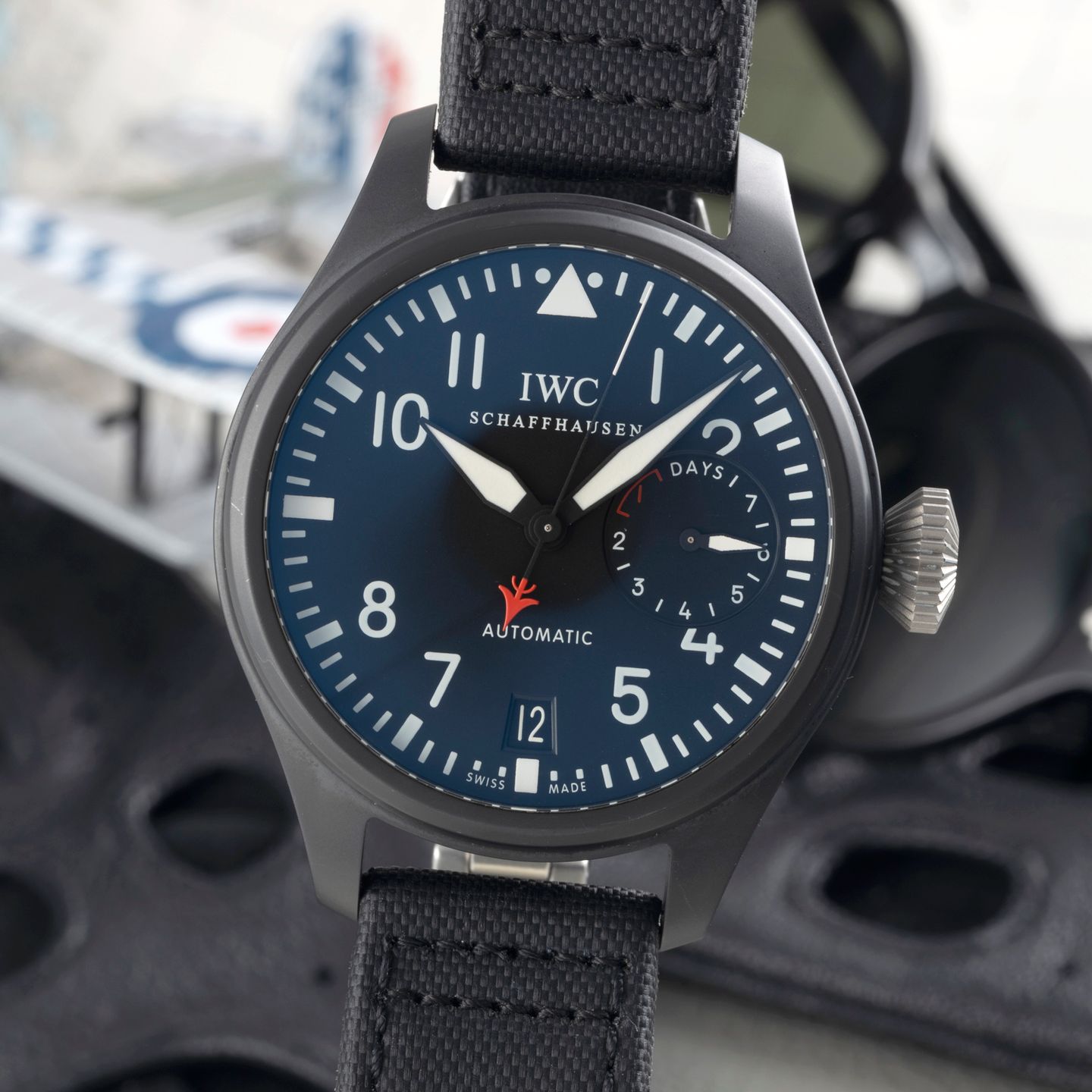 IWC Big Pilot Top Gun IW501901 (Onbekend (willekeurig serienummer)) - Zwart wijzerplaat 48mm Keramiek (3/8)