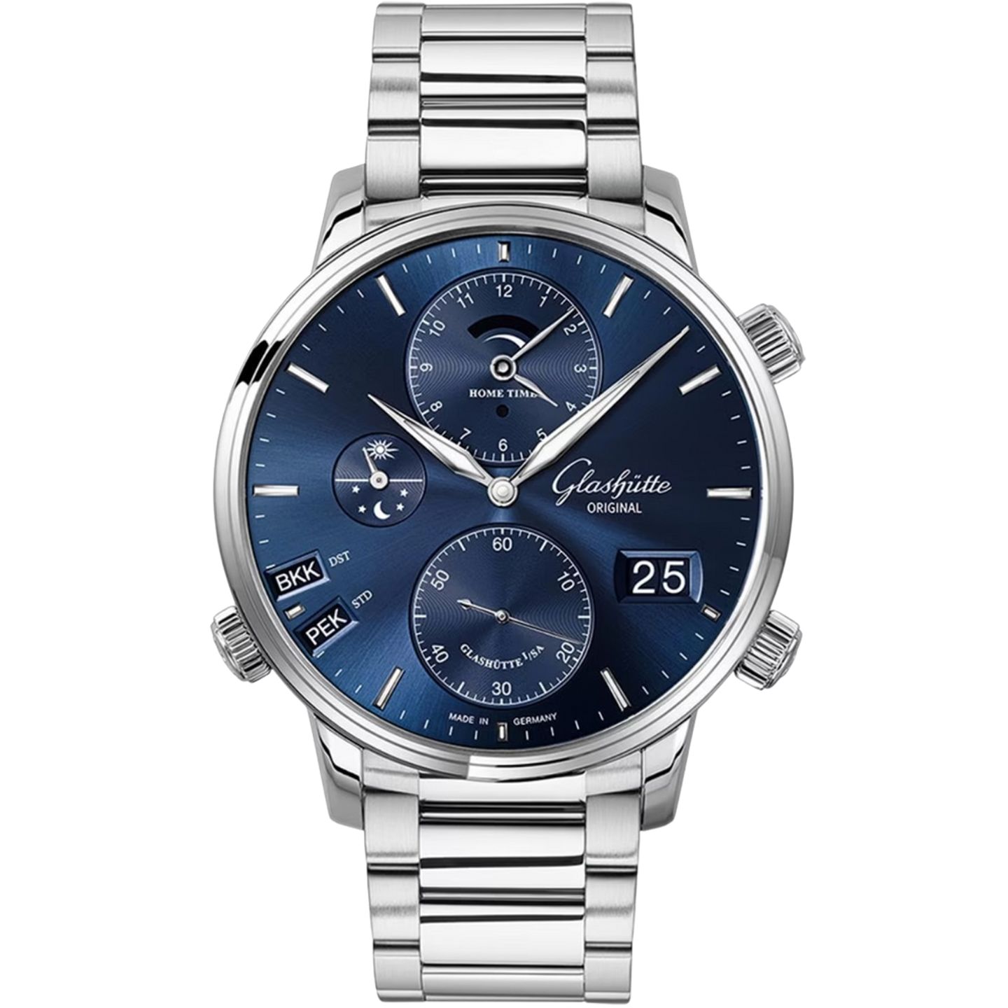 Glashütte Original Senator Cosmopolite 1-89-02-05-02-70 (2024) - Blauw wijzerplaat 44mm Staal (1/1)