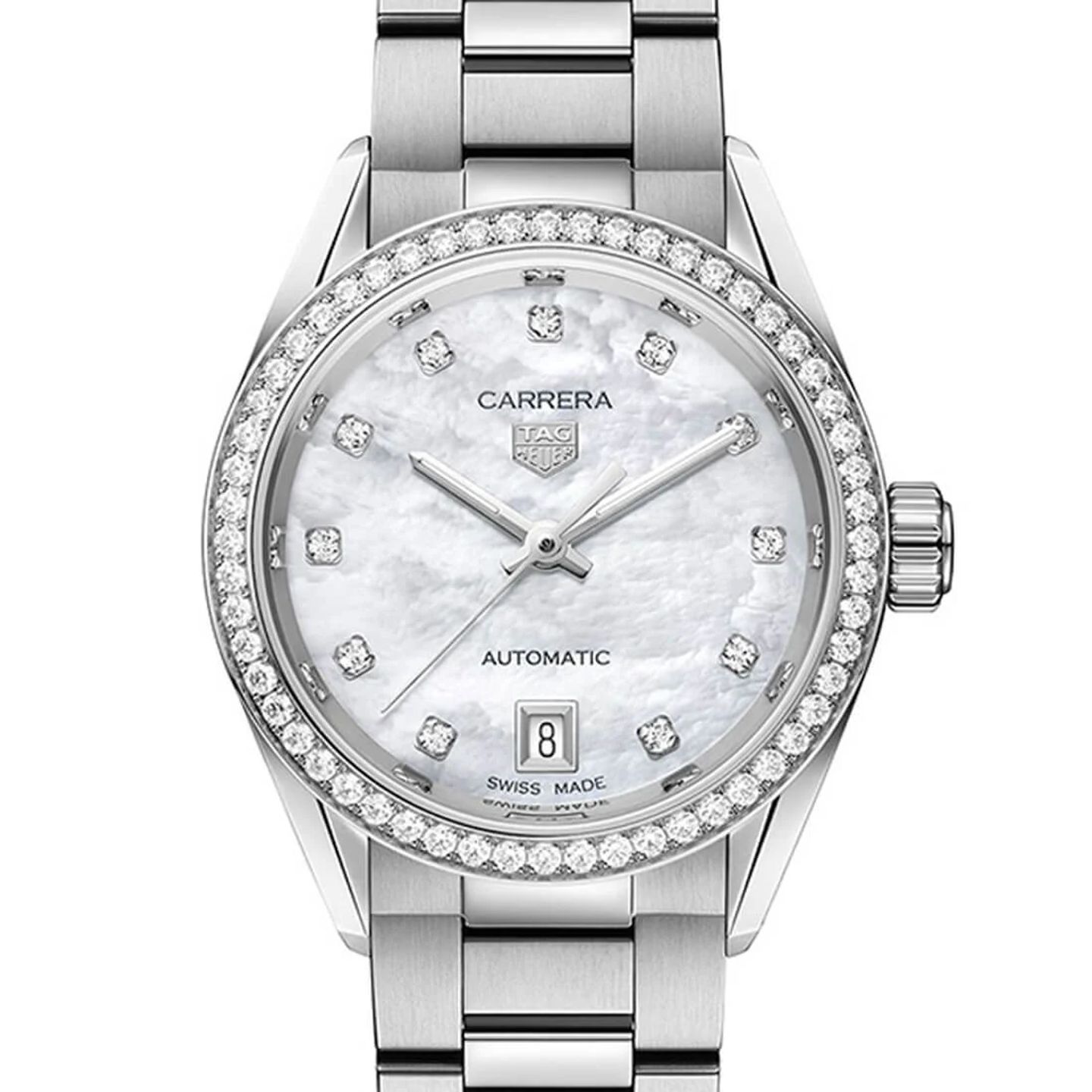 TAG Heuer Carrera Lady WBN2414.BA0621 (2023) - White dial 29 mm Steel case (1/3)