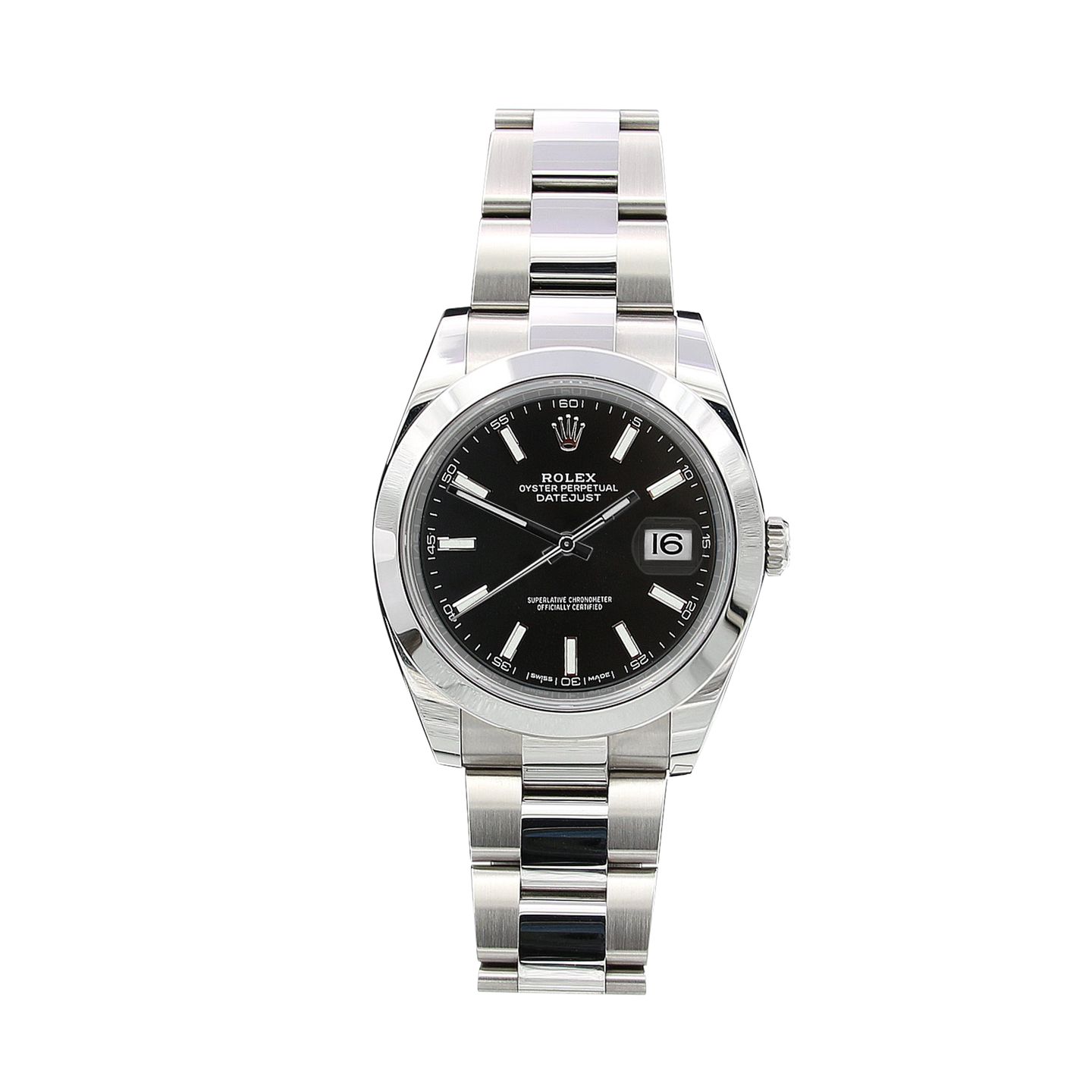 Rolex Datejust 41 126300 (Onbekend (willekeurig serienummer)) - Zwart wijzerplaat 41mm Staal (1/6)