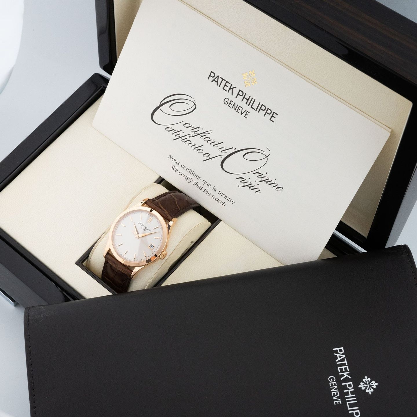 Patek Philippe Calatrava 5296R-010 (2012) - Silver dial 38 mm Rose Gold case (6/6)