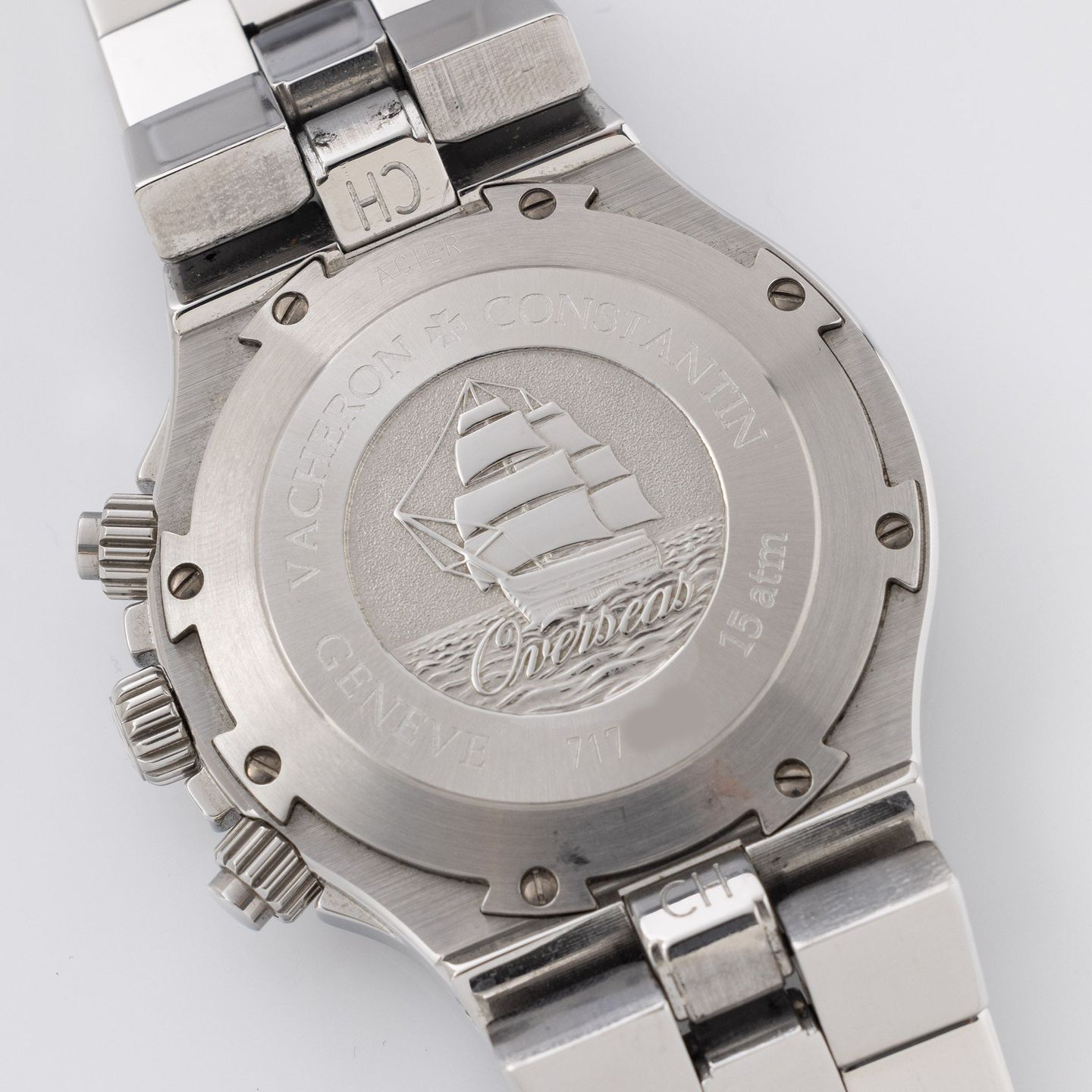 Vacheron Constantin Overseas Chronograph 49140 (2000) - Silver dial 40 mm Steel case (8/8)