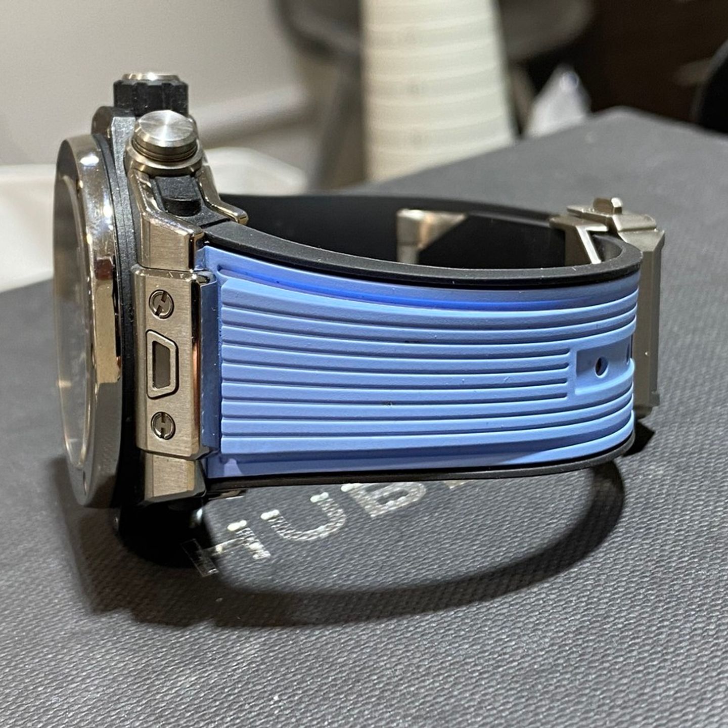 Hublot Big Bang Unico 441.NX.5171.RX (2022) - Blue dial 42 mm Titanium case (3/5)