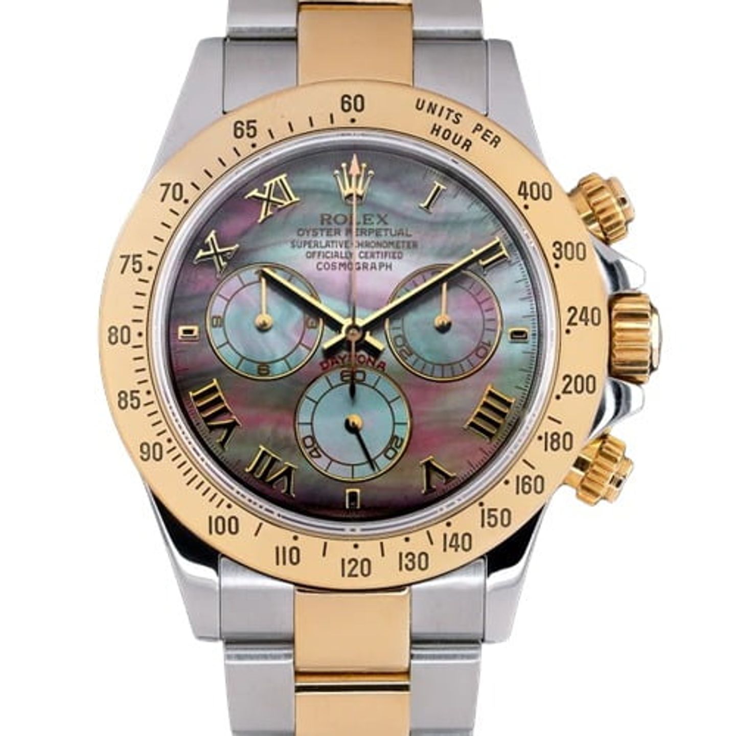 Rolex Daytona 116523 (Onbekend (willekeurig serienummer)) - Zwart wijzerplaat 40mm Goud/Staal (1/5)