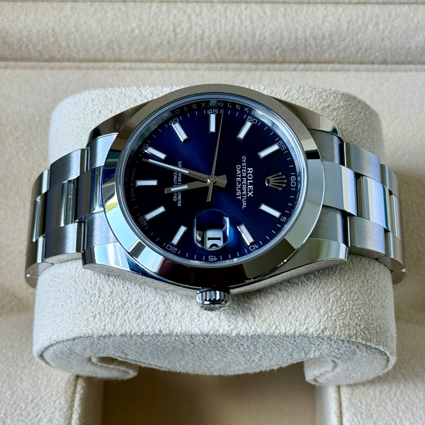 Rolex Datejust 41 126300 (2022) - Blue dial 41 mm Steel case (4/7)