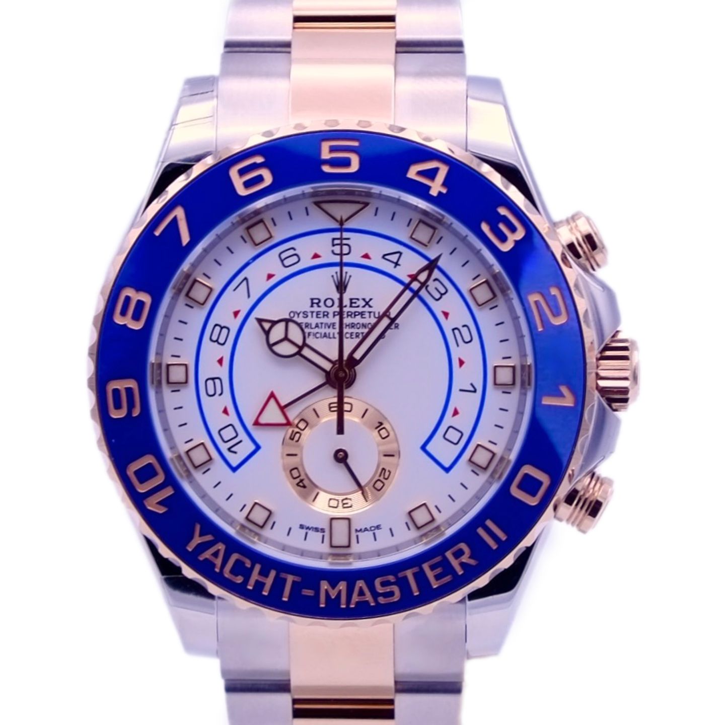 Rolex Yacht-Master II 116681 (2024) - White dial 44 mm Gold/Steel case (1/6)