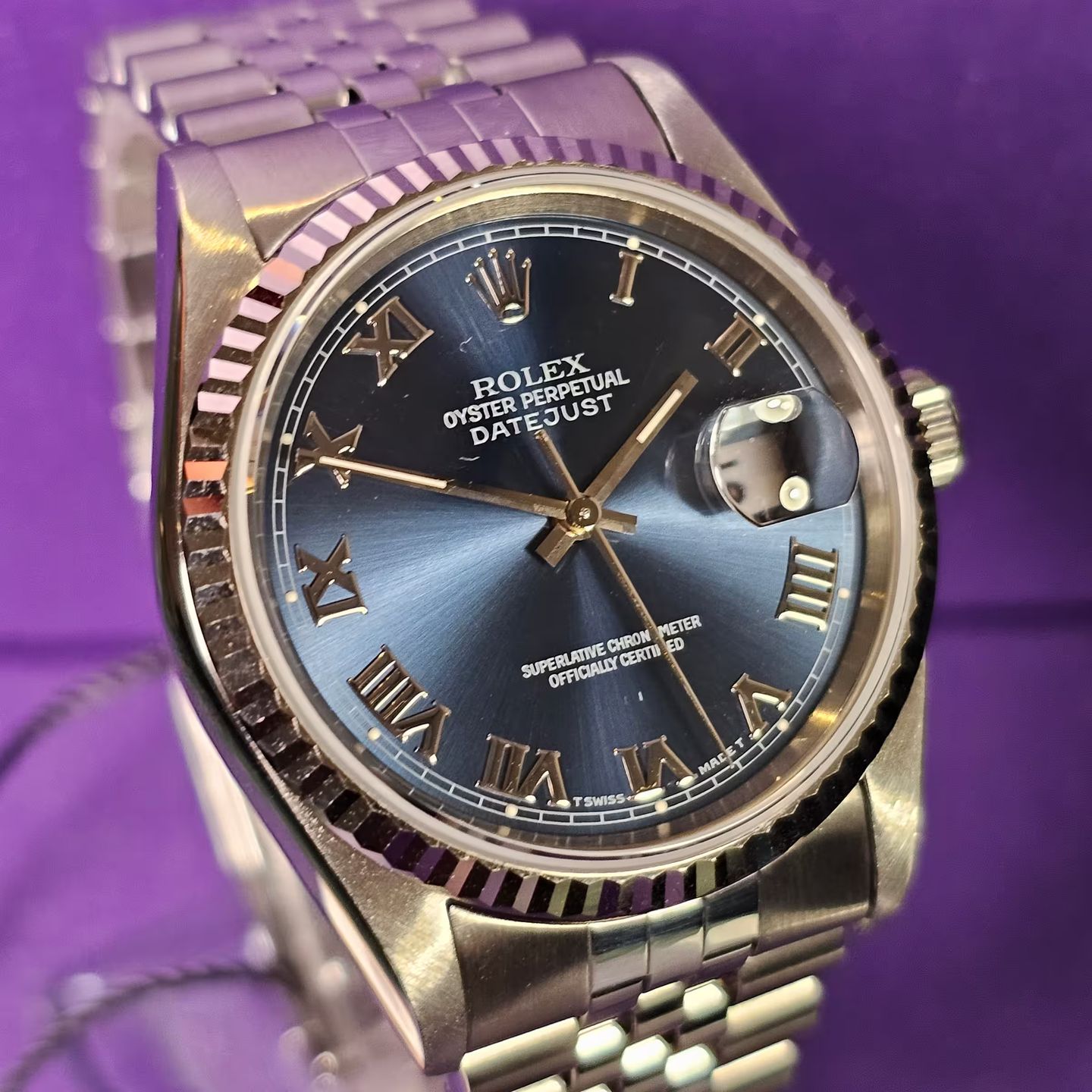 Rolex Datejust 36 16234 (1991) - Blue dial 36 mm Steel case (2/4)