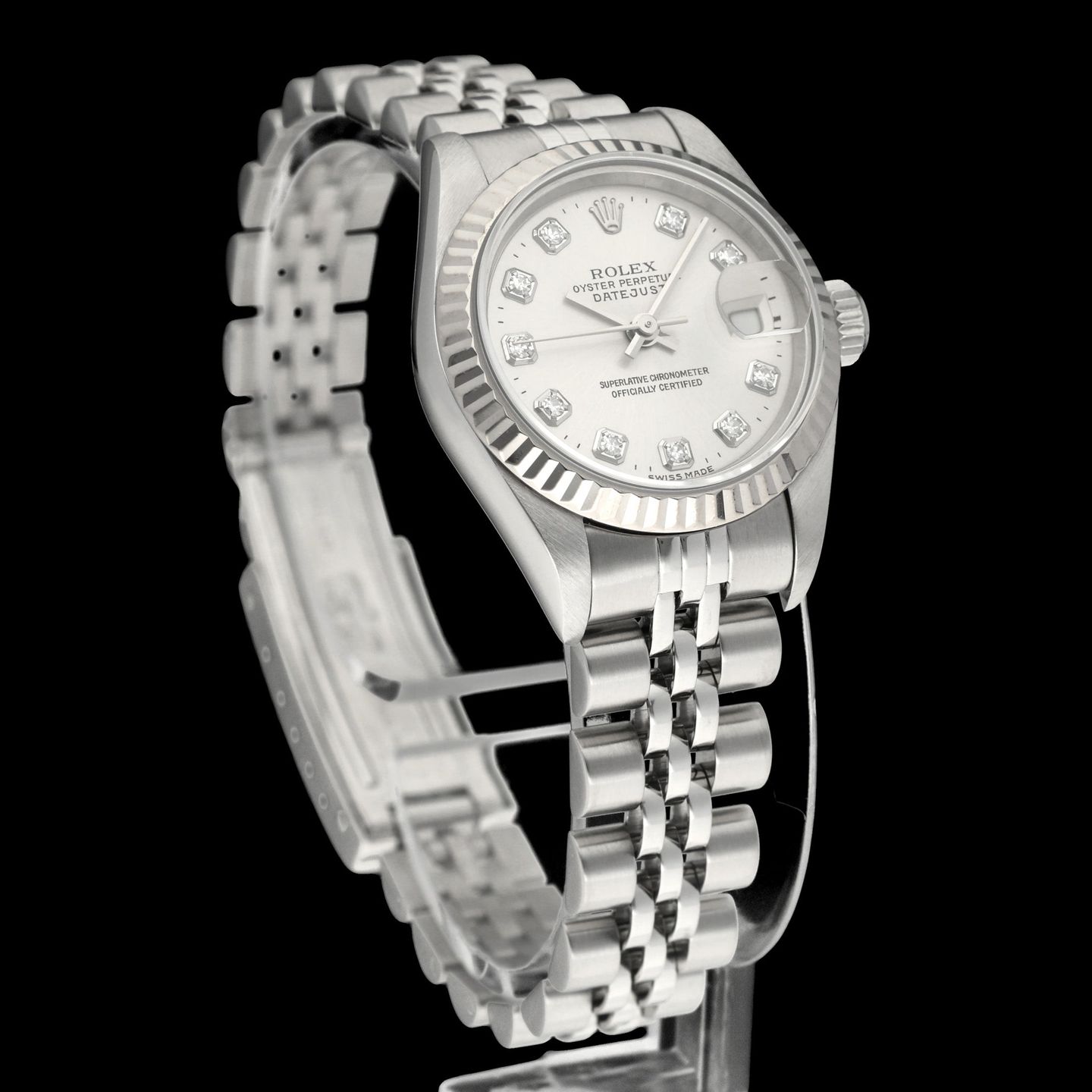 Rolex Lady-Datejust 69174 (1997) - Zilver wijzerplaat 26mm Staal (4/8)
