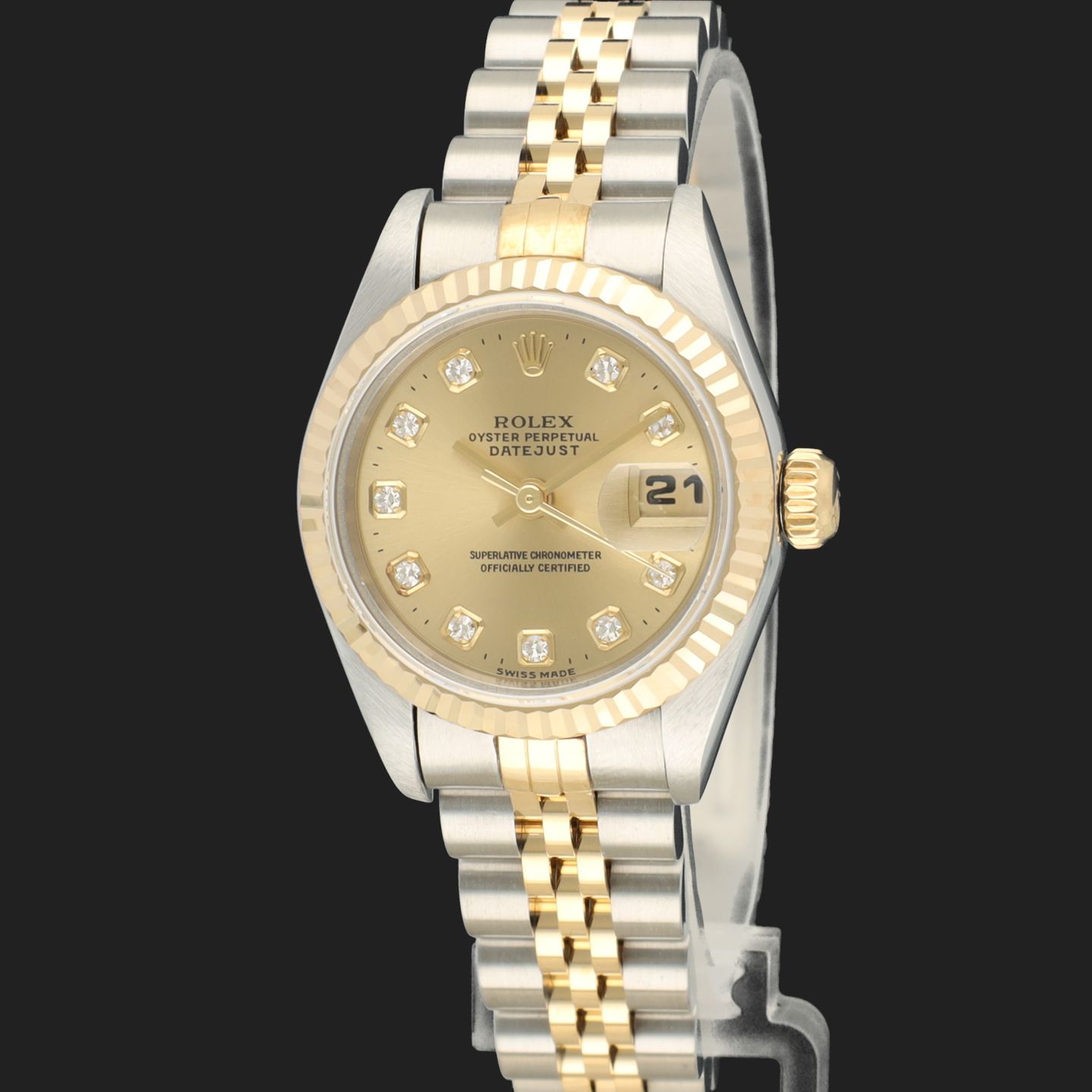 Rolex Lady-Datejust 69173 (1994) - Champagne dial 26 mm Gold/Steel case (1/8)
