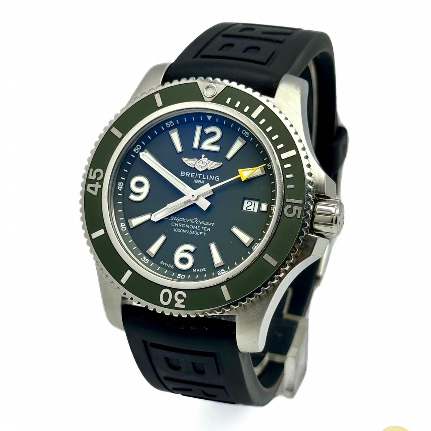 Breitling Superocean 44 A17367A11L1W1 (2022) - Groen wijzerplaat 44mm Staal (1/10)