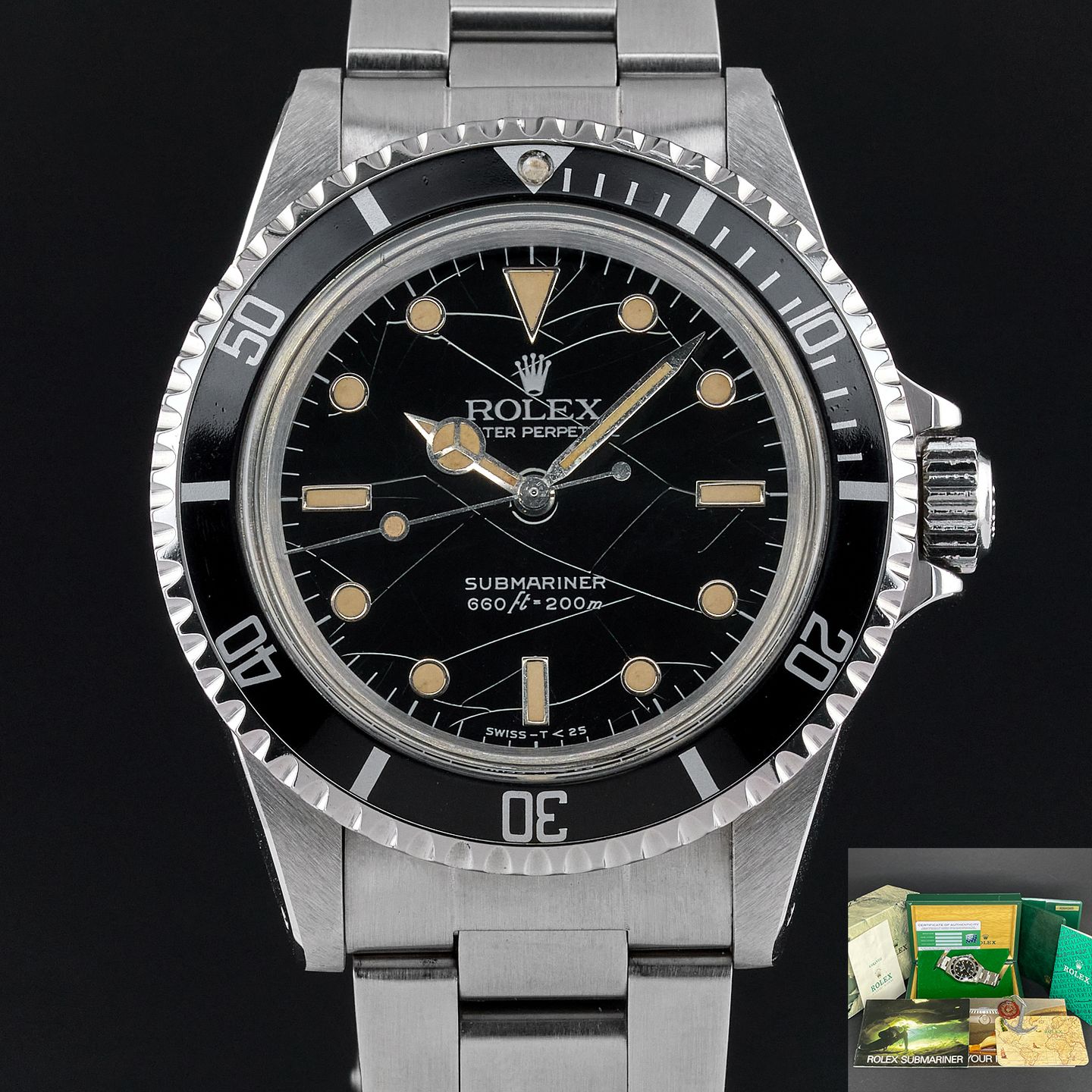 Rolex Submariner No Date 5513 (1984) - Zwart wijzerplaat 40mm Staal (1/8)