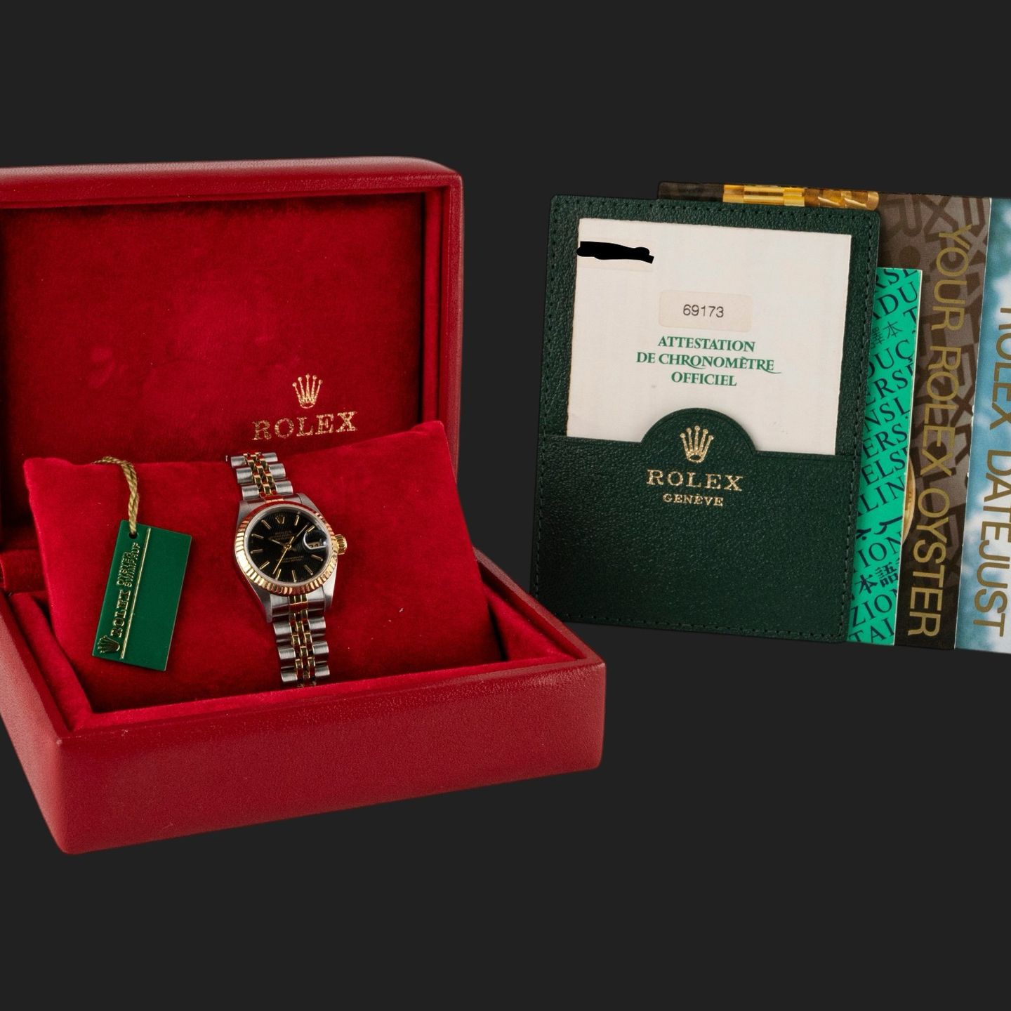 Rolex Lady-Datejust 69173 (1997) - 26mm Goud/Staal (8/8)