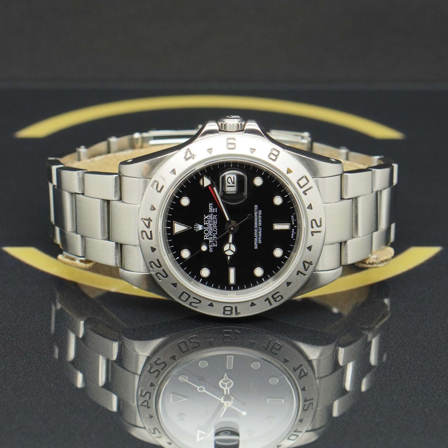 Rolex Explorer II 16570 (2001) - Zwart wijzerplaat 40mm Staal (4/7)