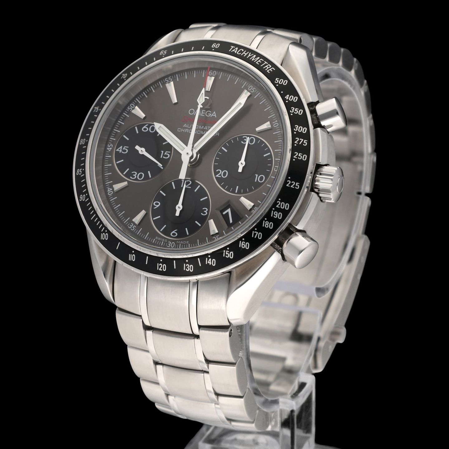 Omega Speedmaster Date 323.30.40.40.06.001 (2009) - Grey dial 40 mm Steel case (2/8)