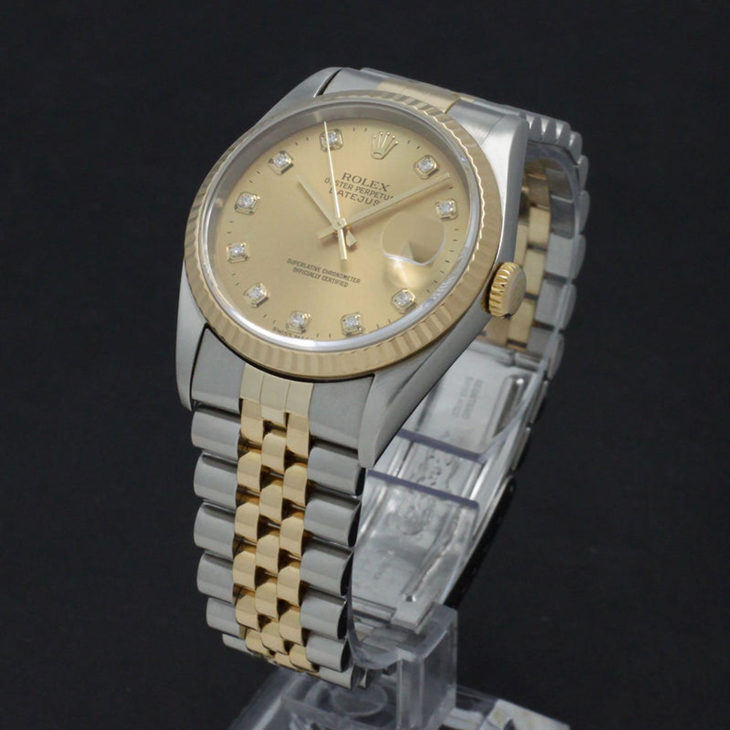 Rolex Datejust 36 16233 (2002) - Gold dial 36 mm Gold/Steel case (5/7)