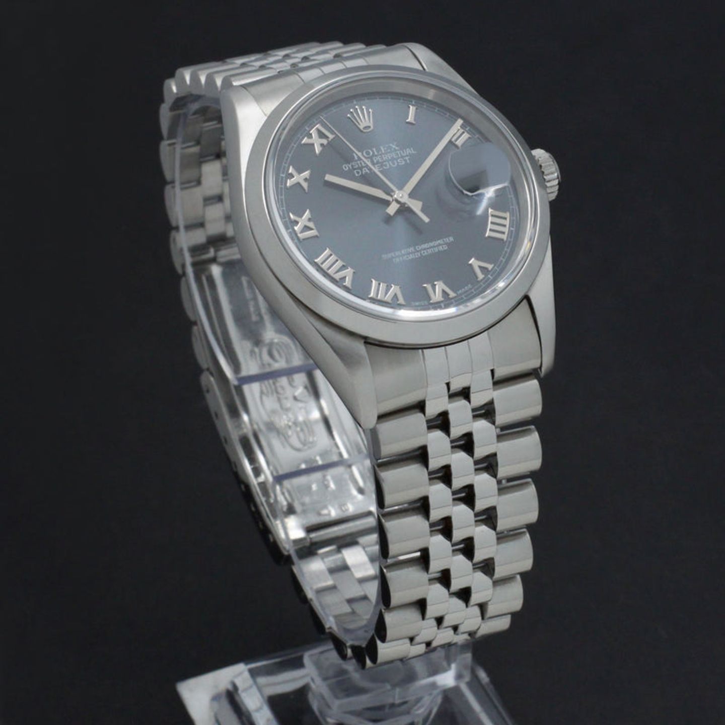 Rolex Datejust 36 16200 (1999) - Blue dial 36 mm Steel case (5/7)