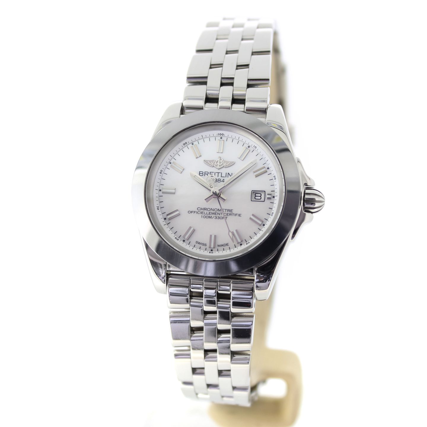 Breitling Galactic 32 W71330121A1A1 (Onbekend (willekeurig serienummer)) - Parelmoer wijzerplaat 32mm Staal (16/16)