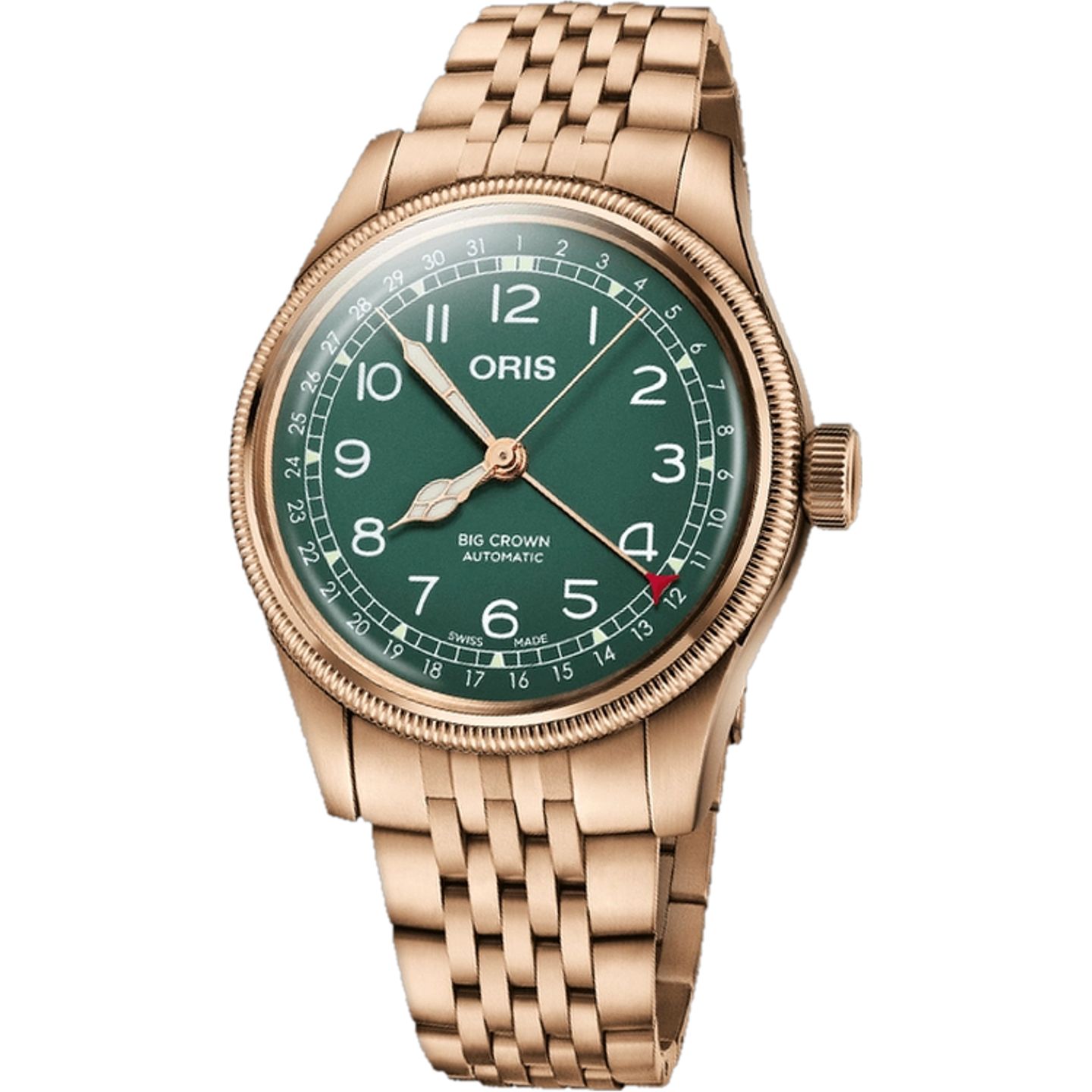 Oris Big Crown Pointer Date 01 754 7741 3167-07 8 20 01 (2026) - Groen wijzerplaat 40mm Brons (1/1)