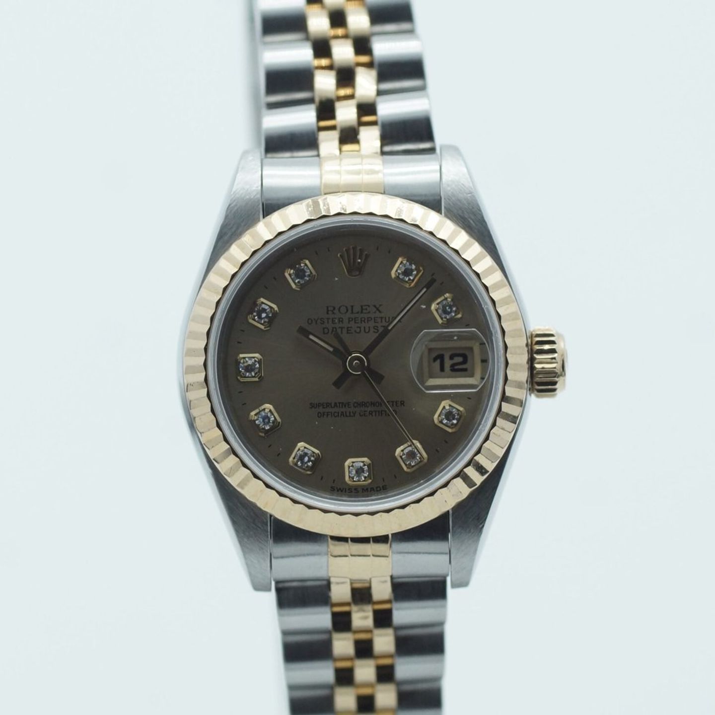 Rolex Lady-Datejust 69173 (1996) - Champagne dial 26 mm Gold/Steel case (2/8)