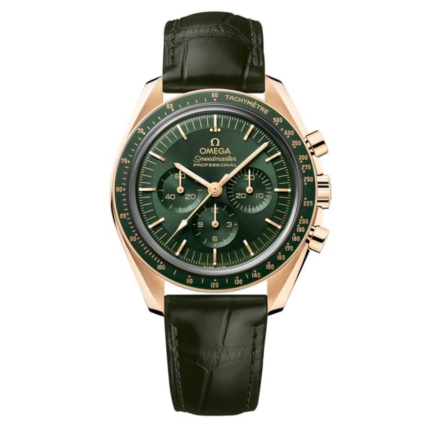 Omega Speedmaster Professional Moonwatch 310.63.42.50.10.001 (2024) - Groen wijzerplaat 42mm Geelgoud (1/1)