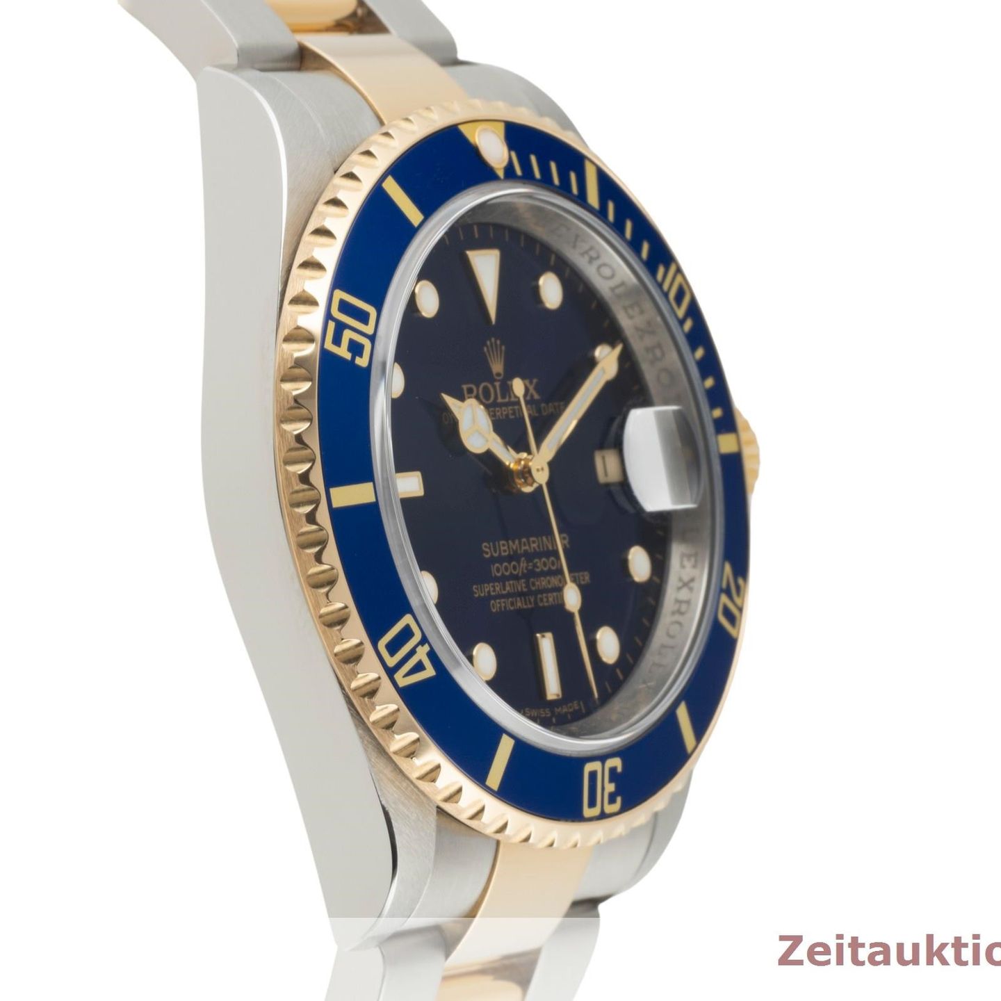 Rolex Submariner Date 116613 (Unknown (random serial)) - Blue dial 40 mm Gold/Steel case (7/8)