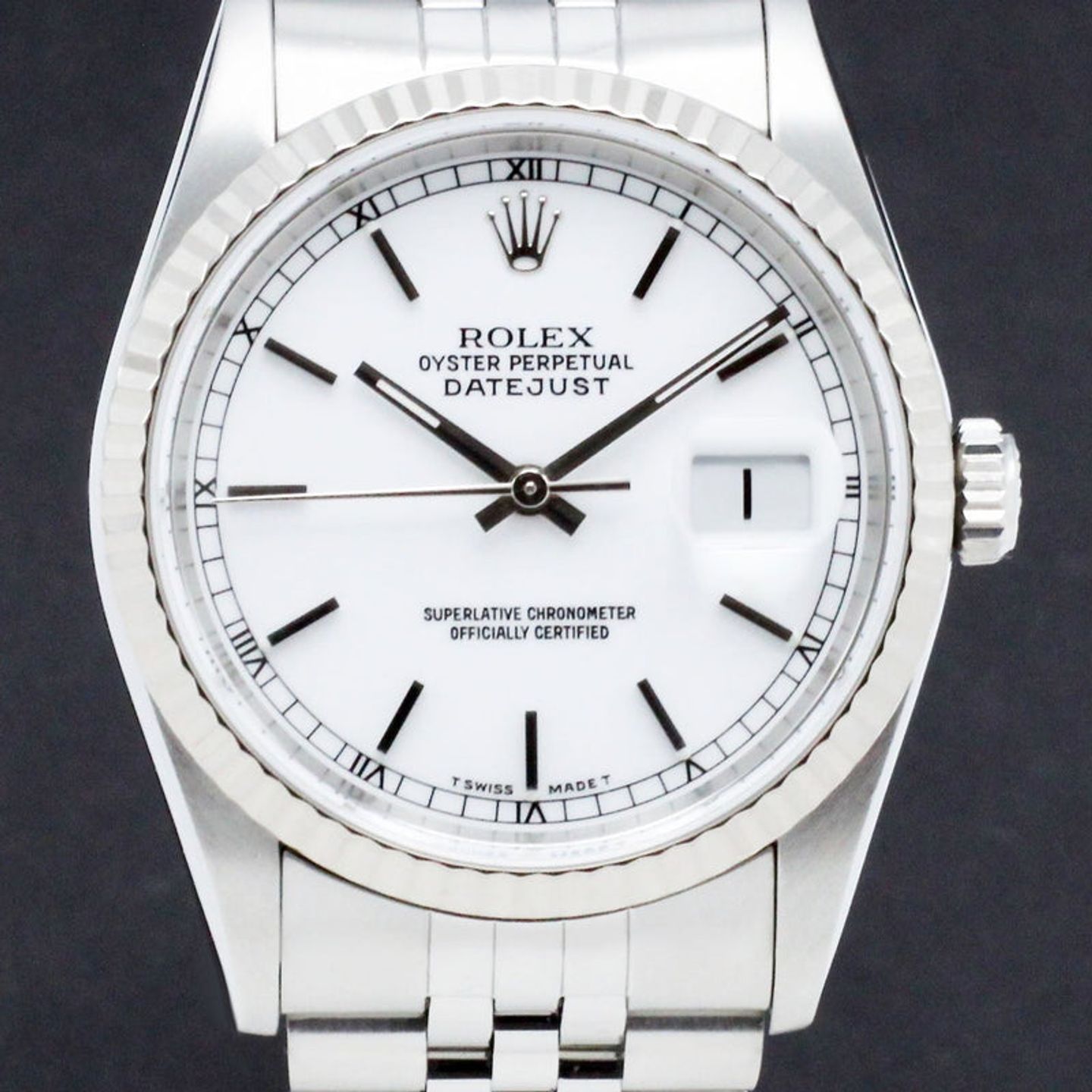 Rolex Datejust 36 16234 (1991) - White dial 36 mm Steel case (1/7)