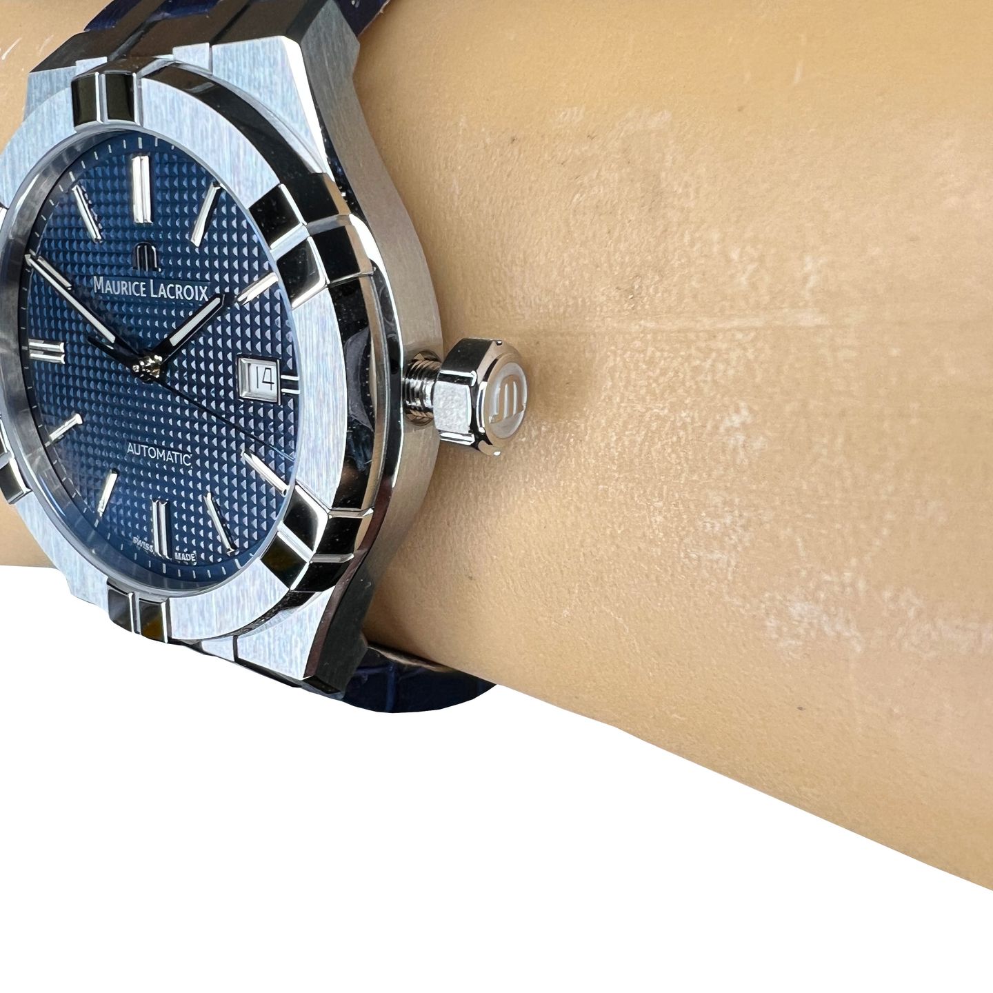 Maurice Lacroix Aikon AI6008-SS001-430-1 (2024) - Blauw wijzerplaat 42mm Staal (4/8)