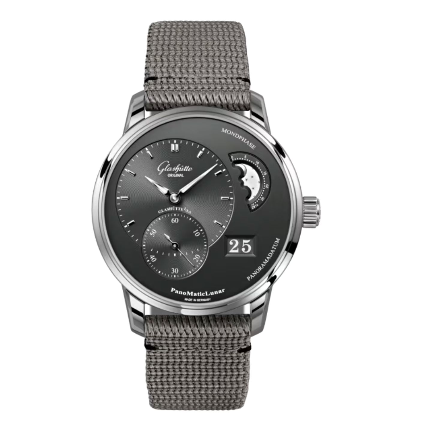 Glashütte Original PanoMaticLunar 1-90-02-43-32-66 (2023) - Grey dial 40 mm Steel case (1/1)