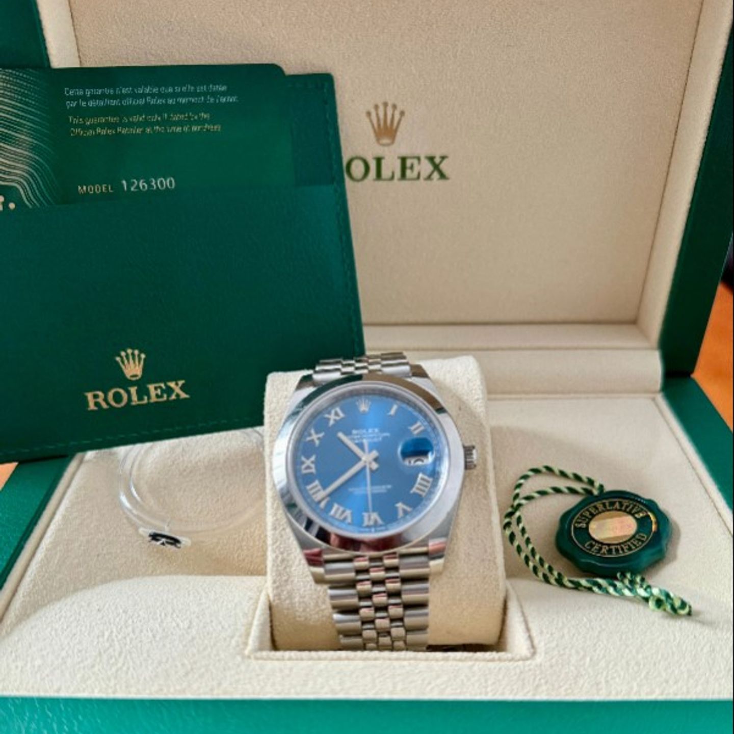 Rolex Datejust 41 126300 (2021) - Blauw wijzerplaat 41mm Staal (2/3)