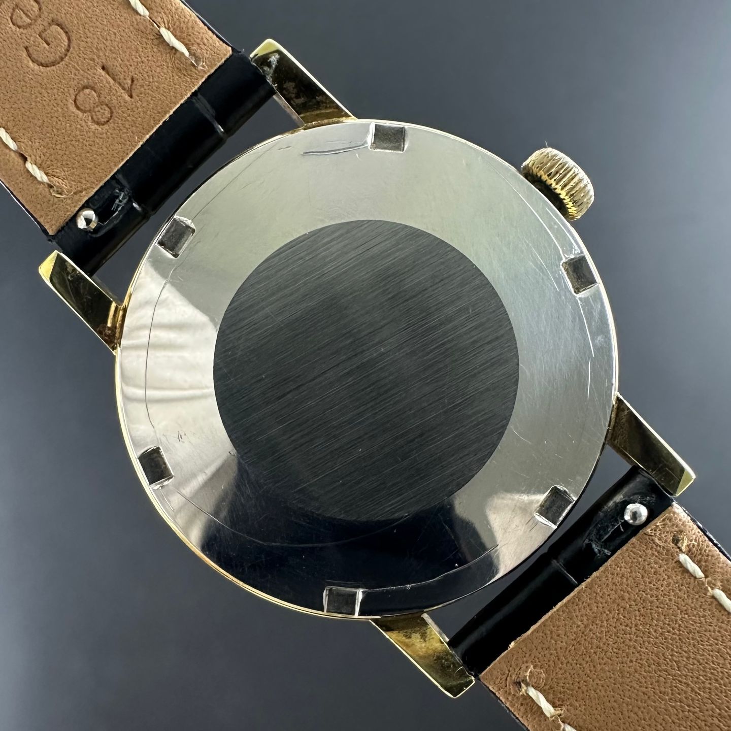 Omega Genève 166.0098 (1973) - White dial 35 mm Gold/Steel case (3/8)