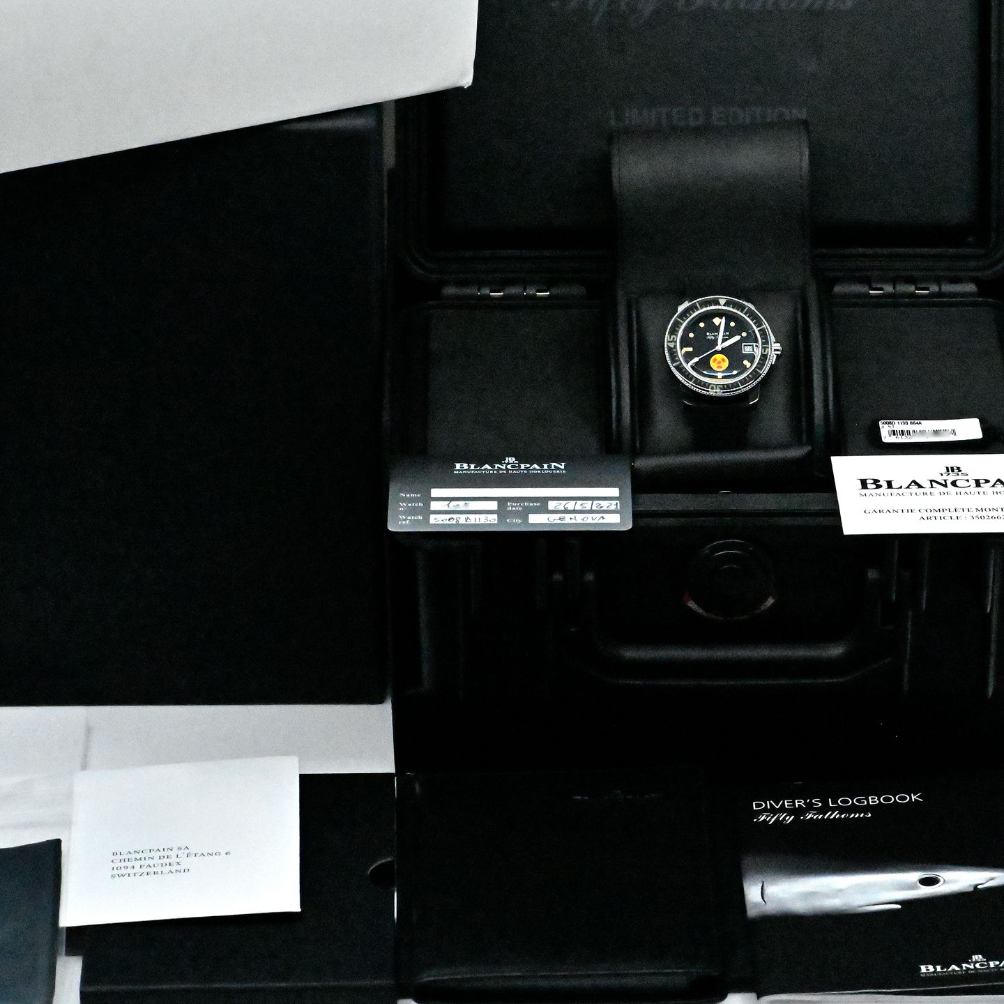 Blancpain Fifty Fathoms 5008D-1130-B64A (2021) - Black dial 40 mm Steel case (3/8)