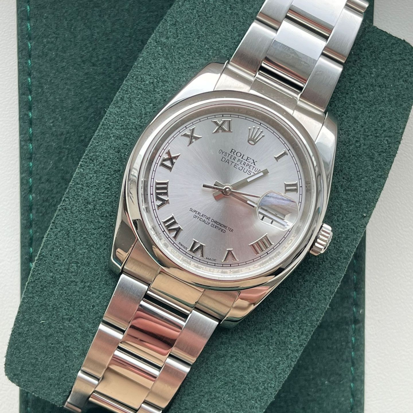 Rolex Datejust 36 116200 (2012) - Zilver wijzerplaat 36mm Staal (5/6)