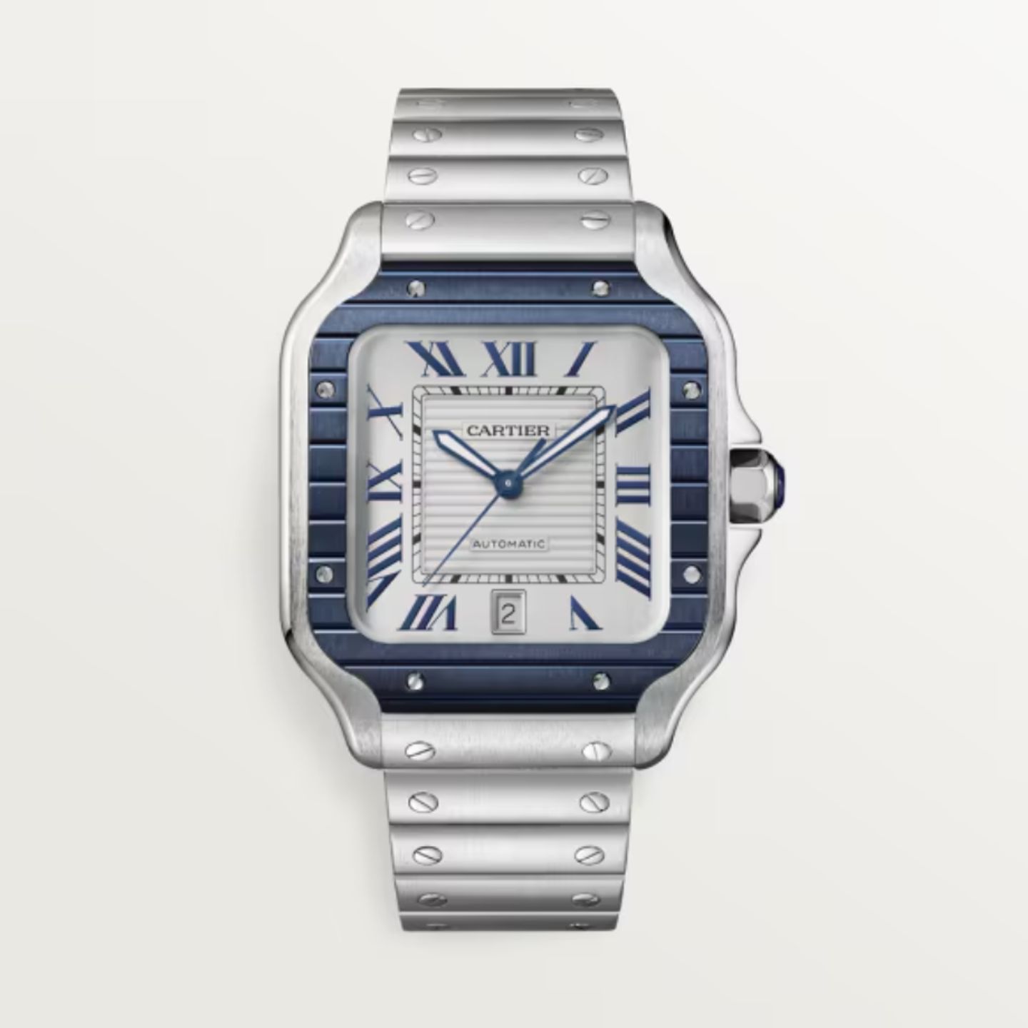 Cartier Santos WSSA0047 (2023) - Wit wijzerplaat 40mm Staal (1/1)